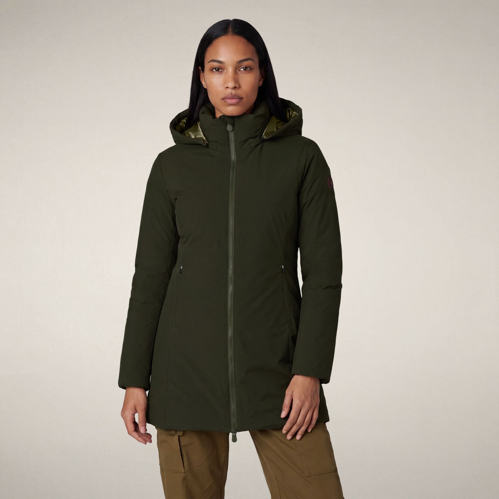 save-the-duck-rachel-parka-femme-vert-fonc-recycled-plumtech image 5