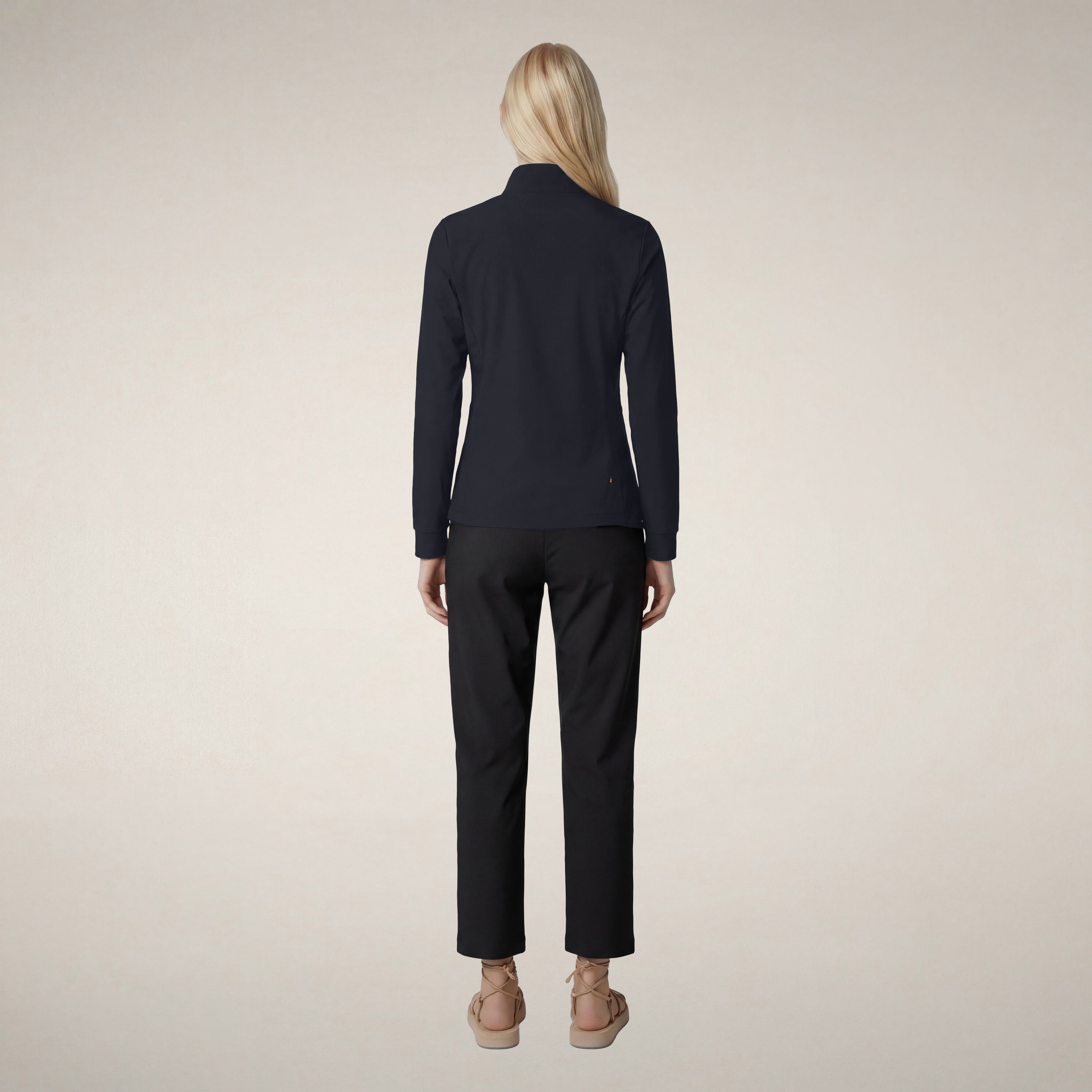 save-the-duck-pella-sweat-zipp-femme-bleu-noir image 2