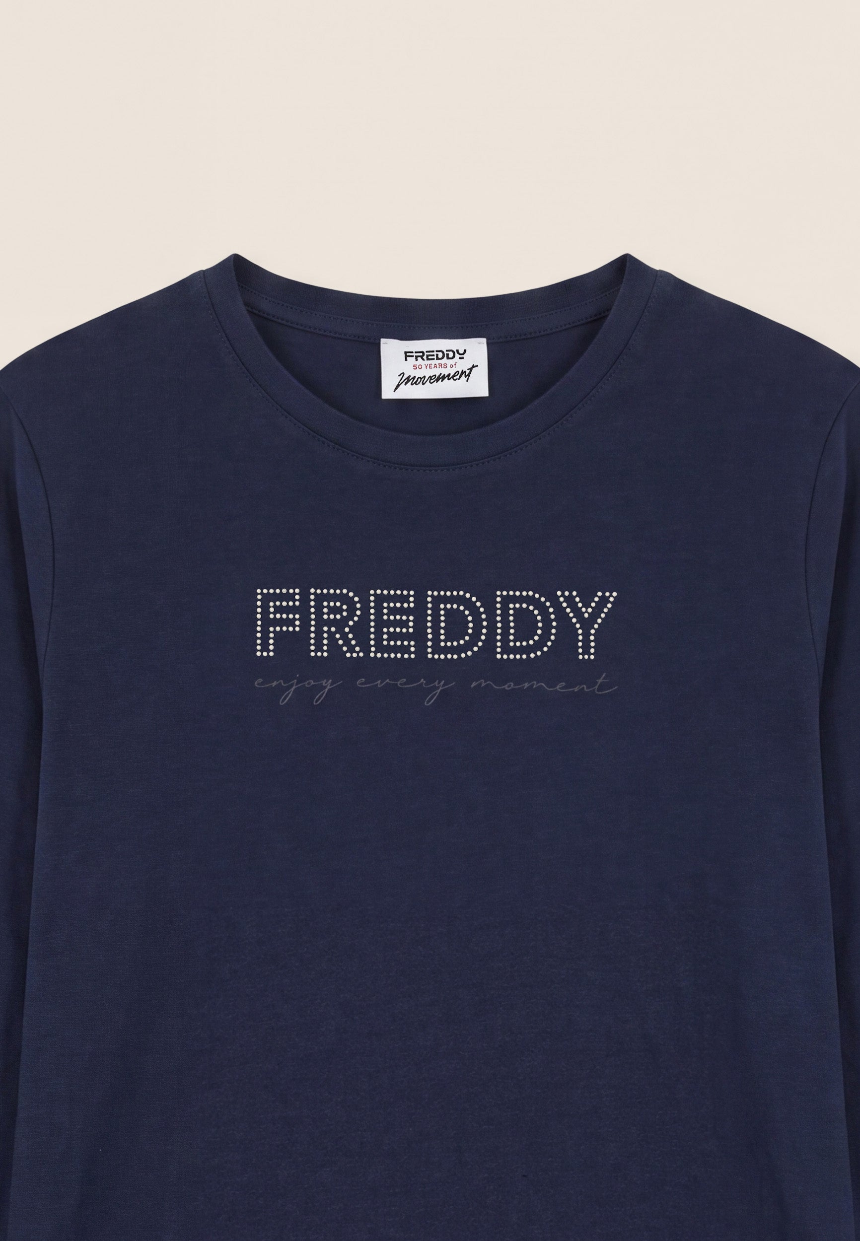 freddy-t-shirt-manches-longues-femme-coton-logo-perles image 3