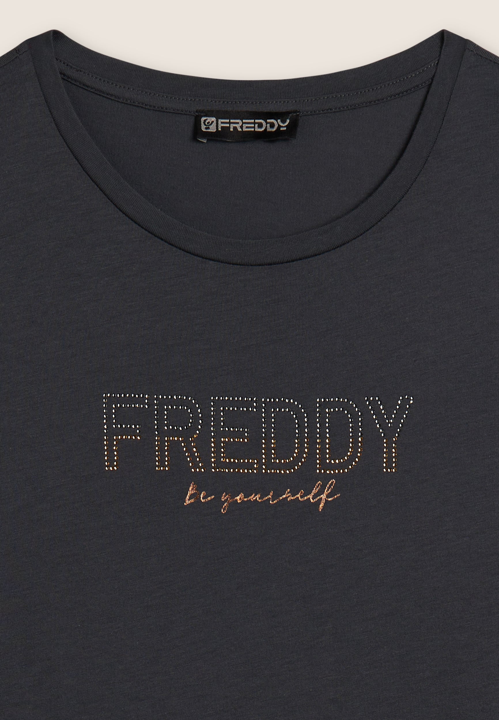 freddy-t-shirt-femme-modal-coton-logo-strass image 7