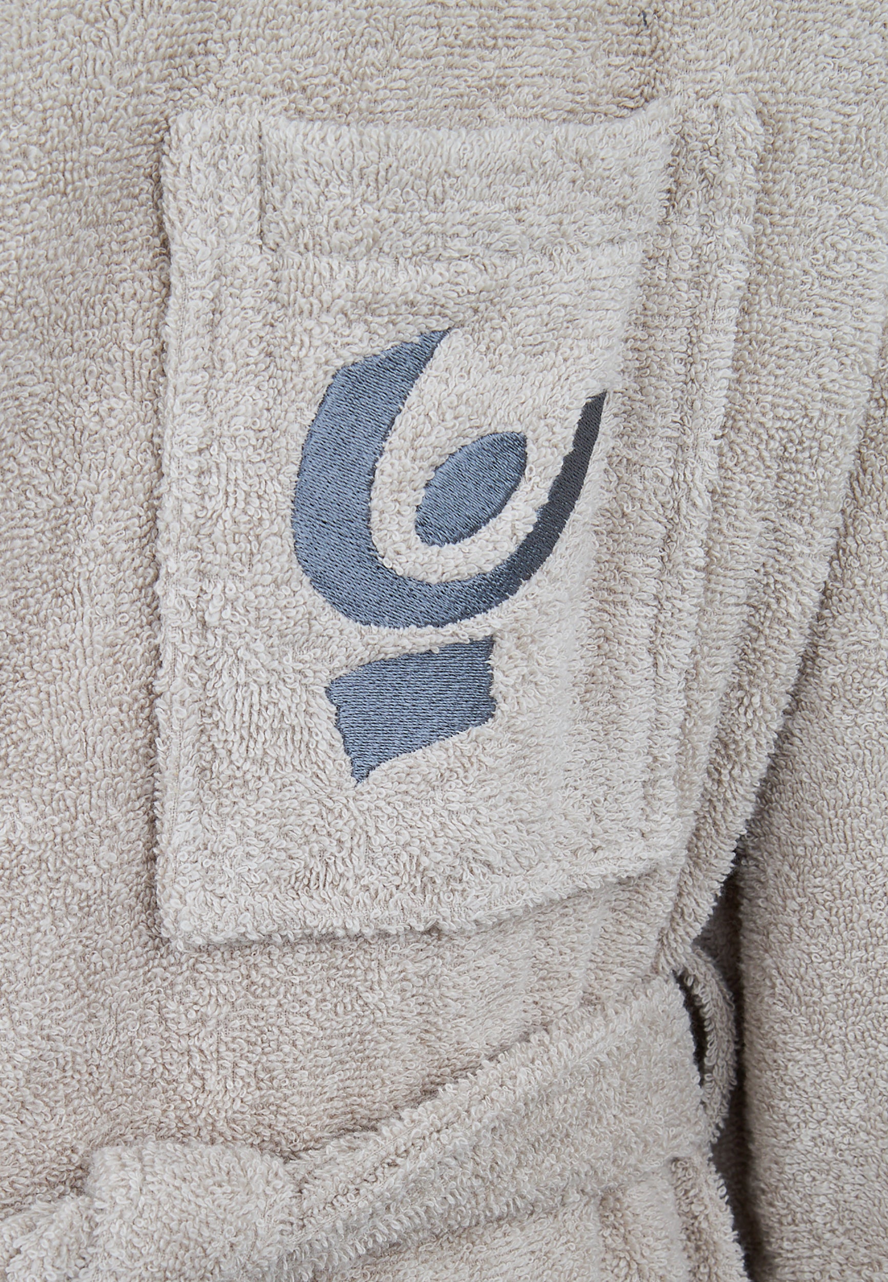 freddy-peignoir-beige-ponge-logo-brod-avec-poches image 3