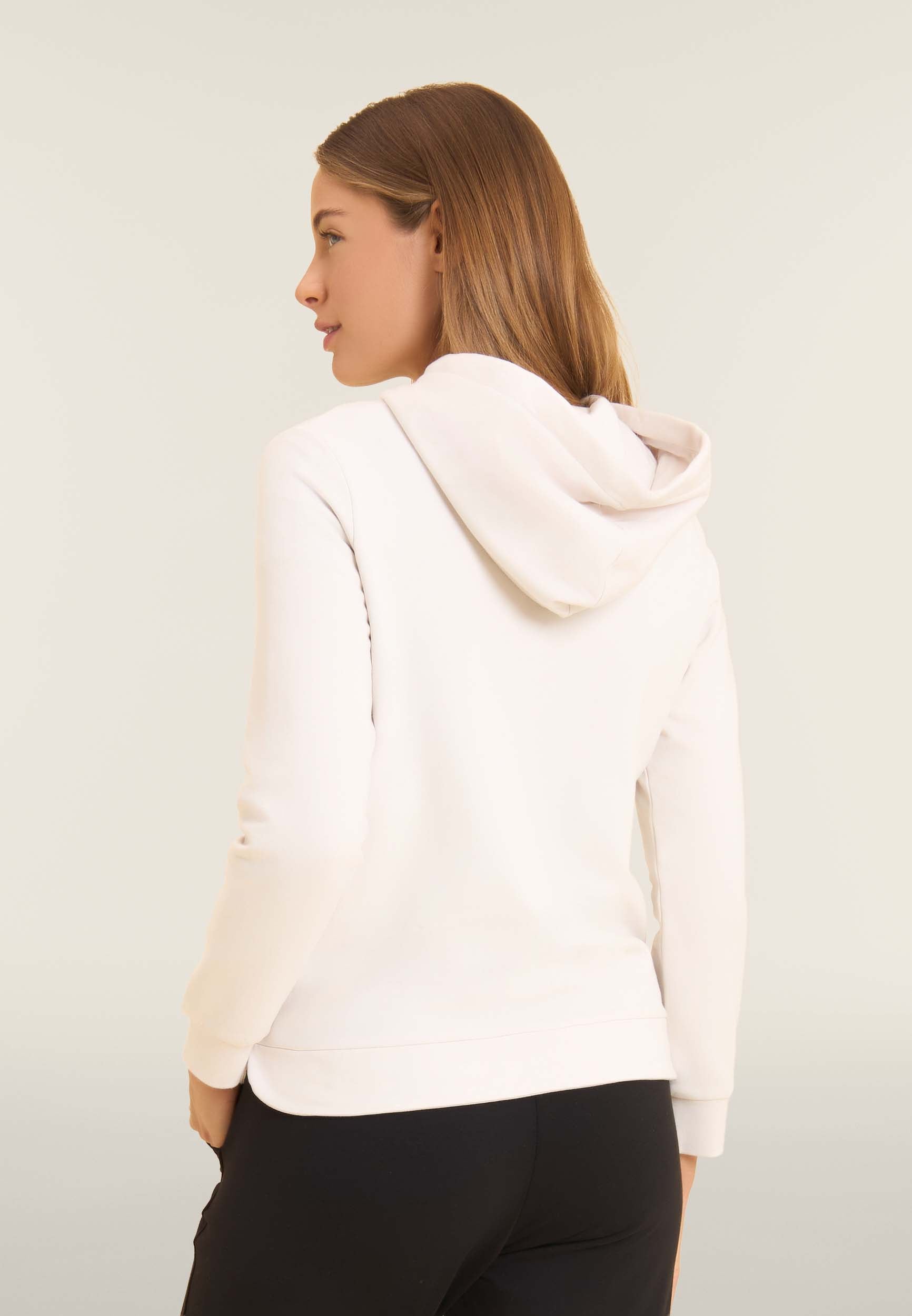 sweat-zipp-femme-freddy-capuche-modal-strass-bicolore image 3