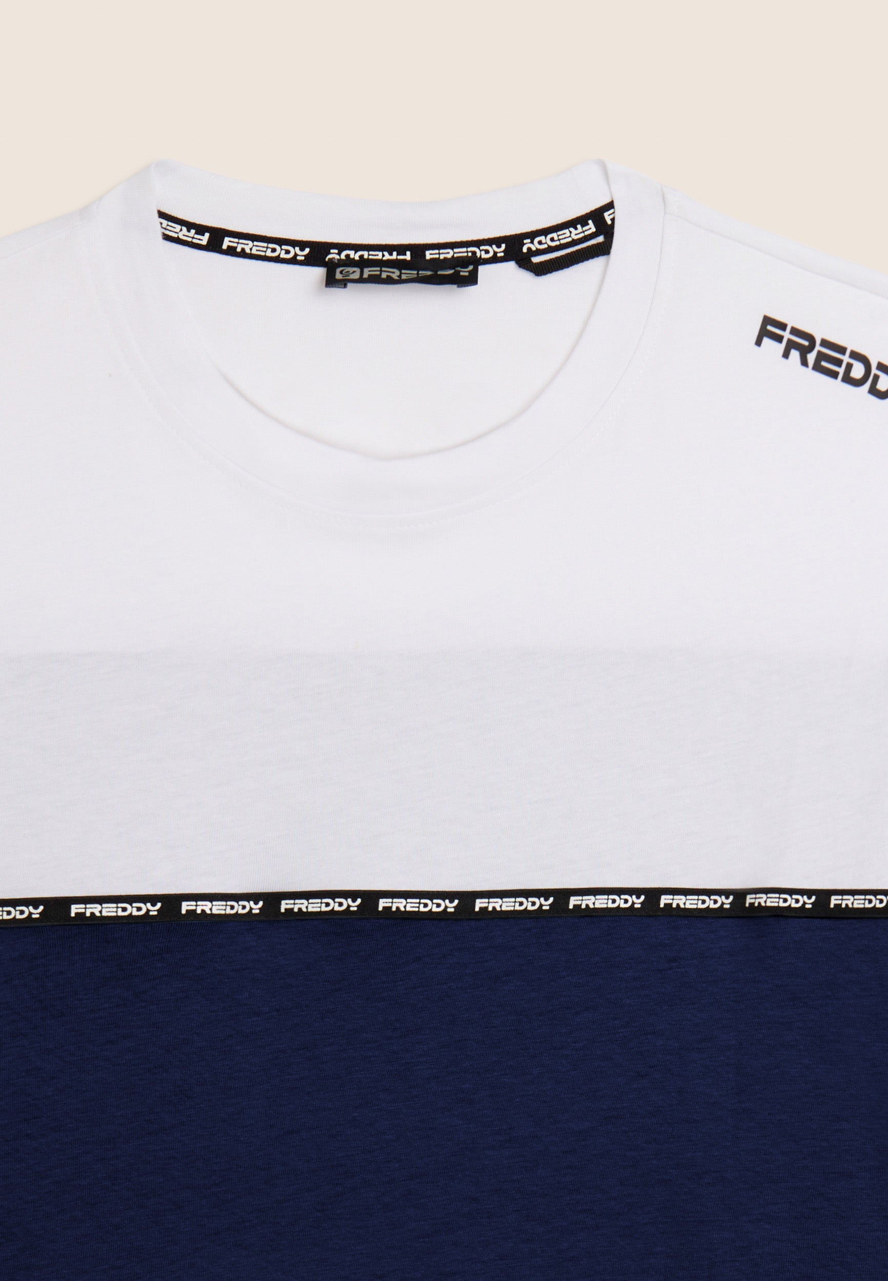 freddy-t-shirt-femme-color-block-coton-logo image 3