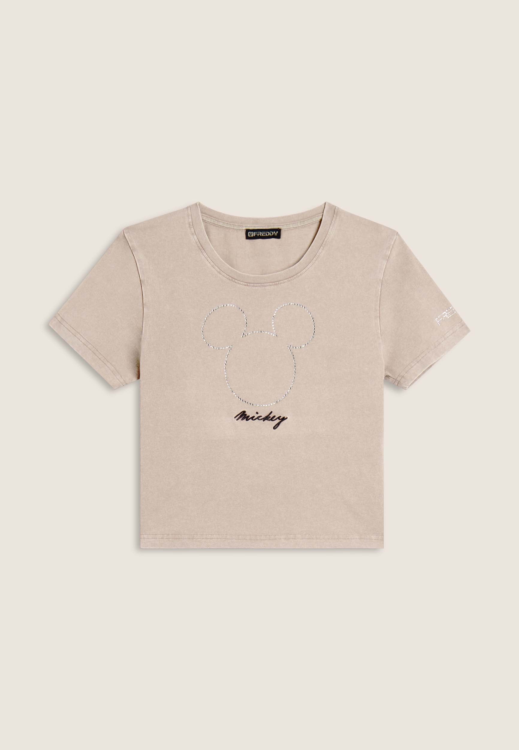 freddy-t-shirt-cropped-femme-mickey-mouse-strass image 7