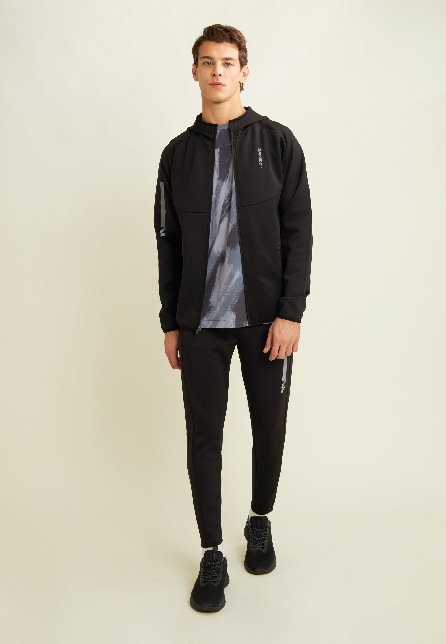 freddy-t-shirt-homme-brush-tech-slim-imprim-pennellata image 2