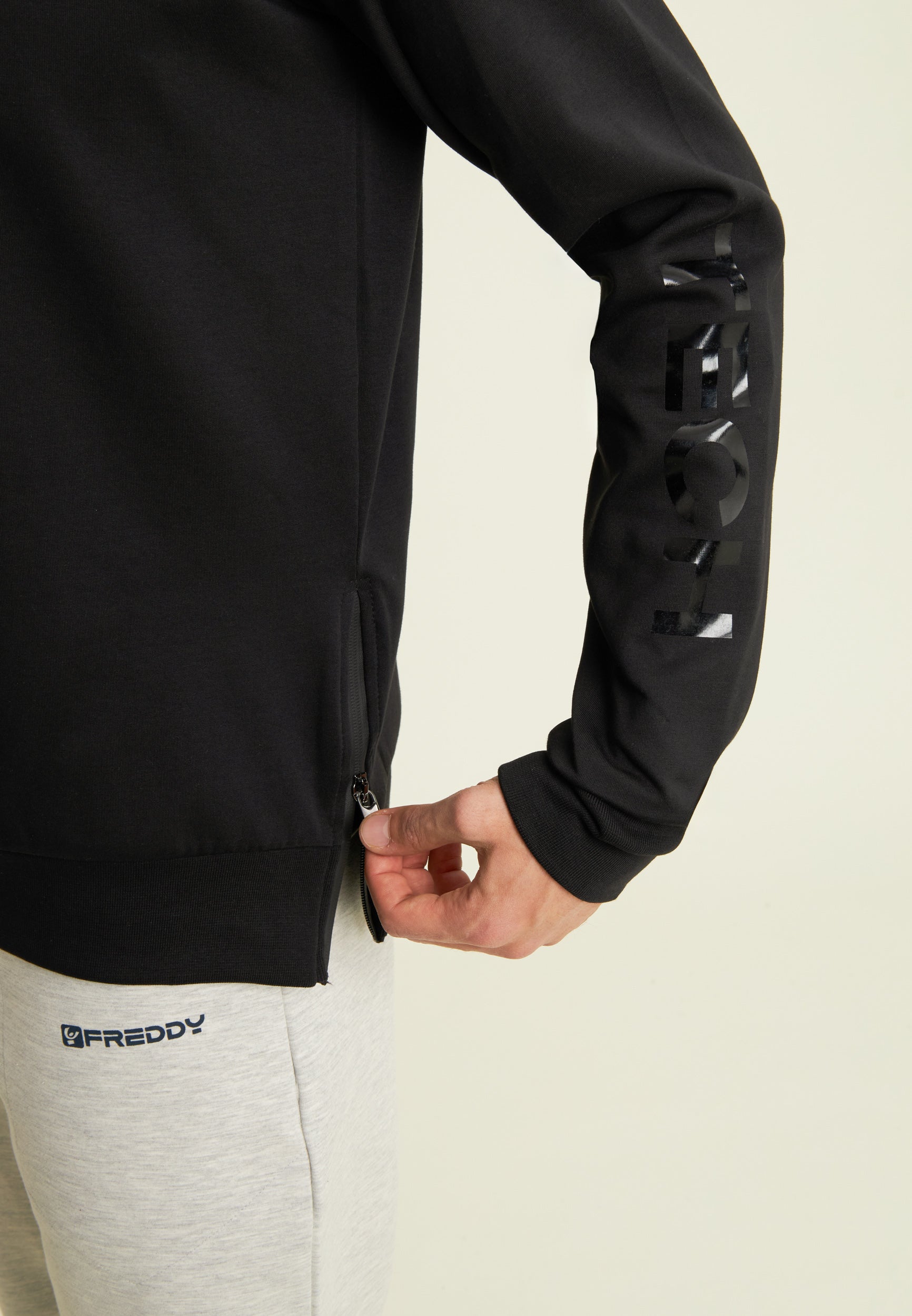 freddy-sweat-col-rond-homme-zip-lat-ral-imprim-s-manches image 4