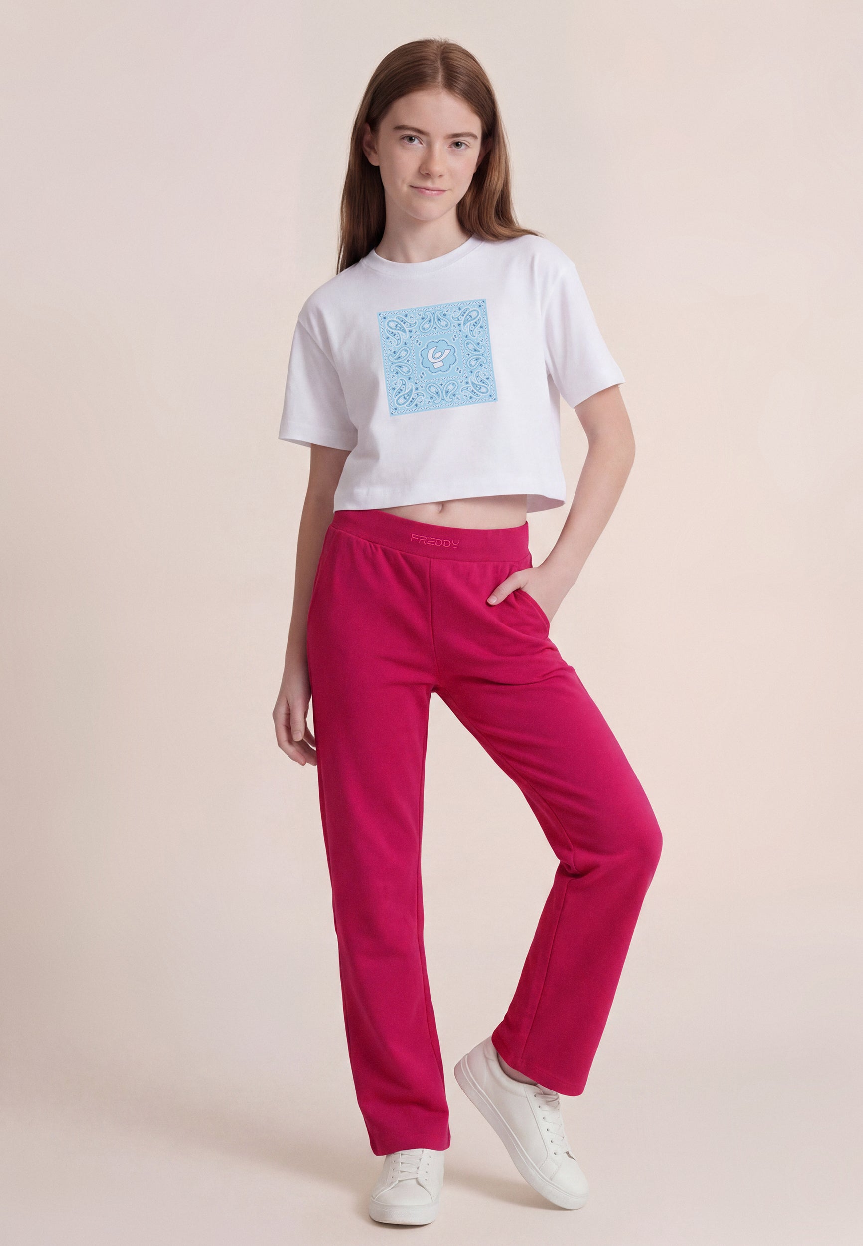 freddy-leggings-flare-fille-logo-brod-jersey-taille-regular image 2