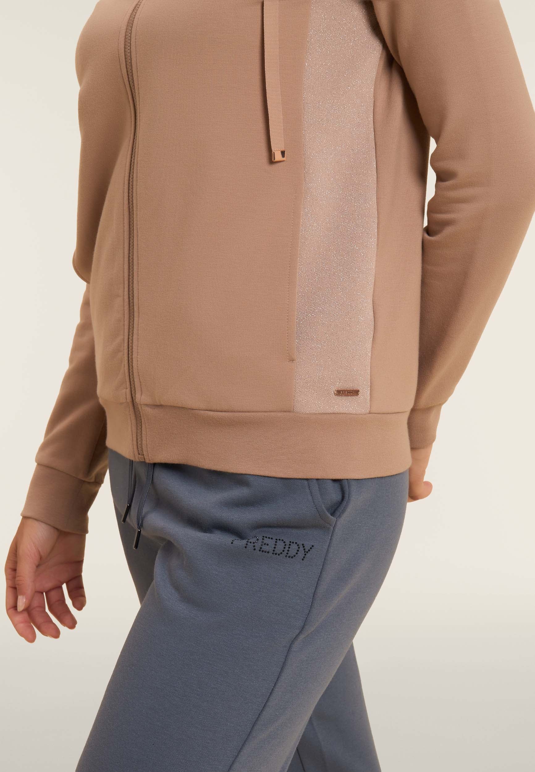 freddy-felpa-full-zip-femme-col-haut-inserts-m-lange-lurex image 5