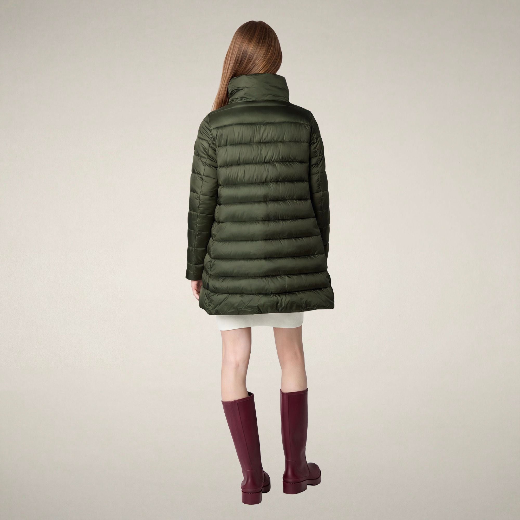 save-the-duck-lydia-doudoune-longue-femme-vert-bosco image 2