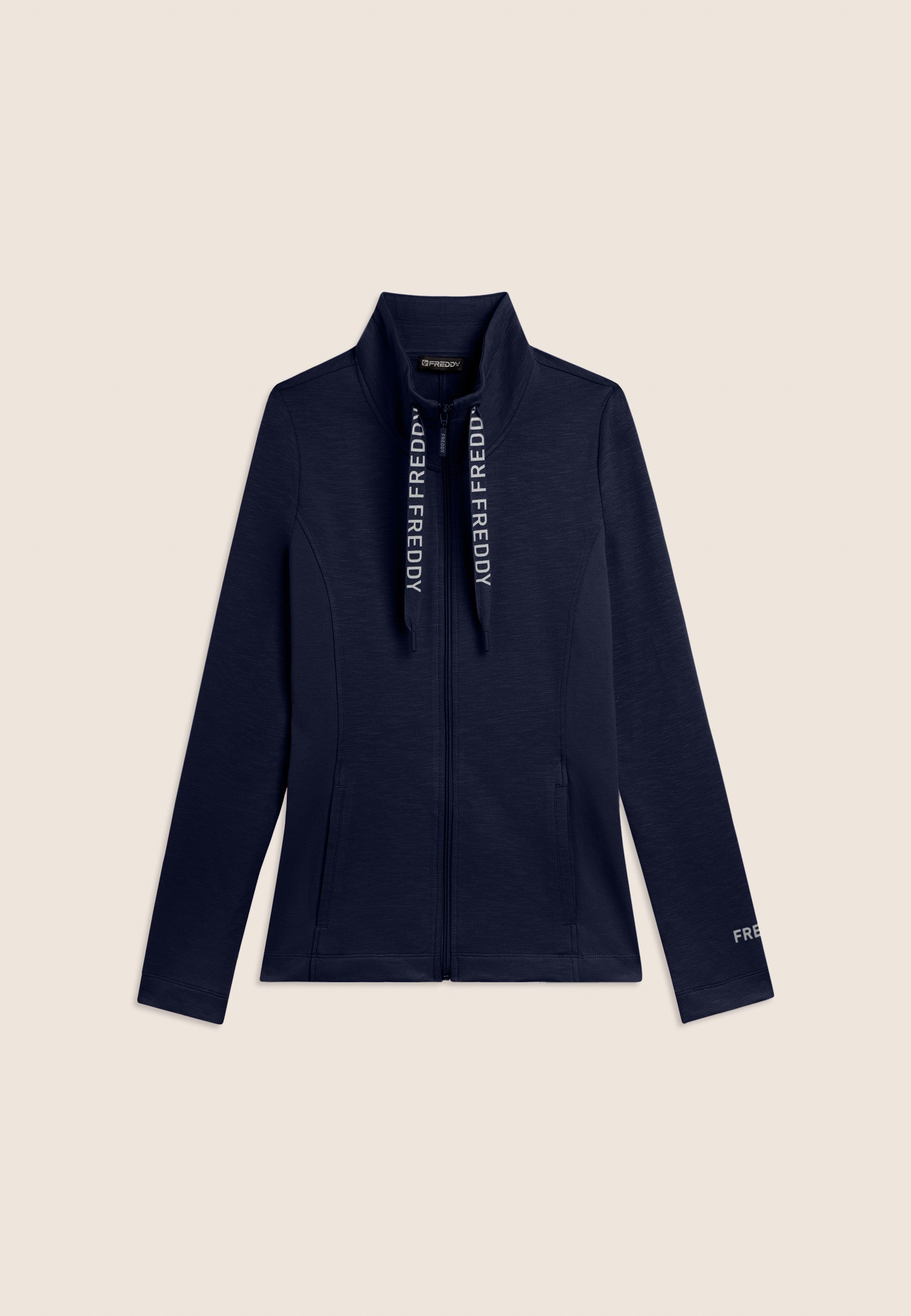 freddy-sweat-femme-slim-col-haut-zip-french-terry-flamm image 8