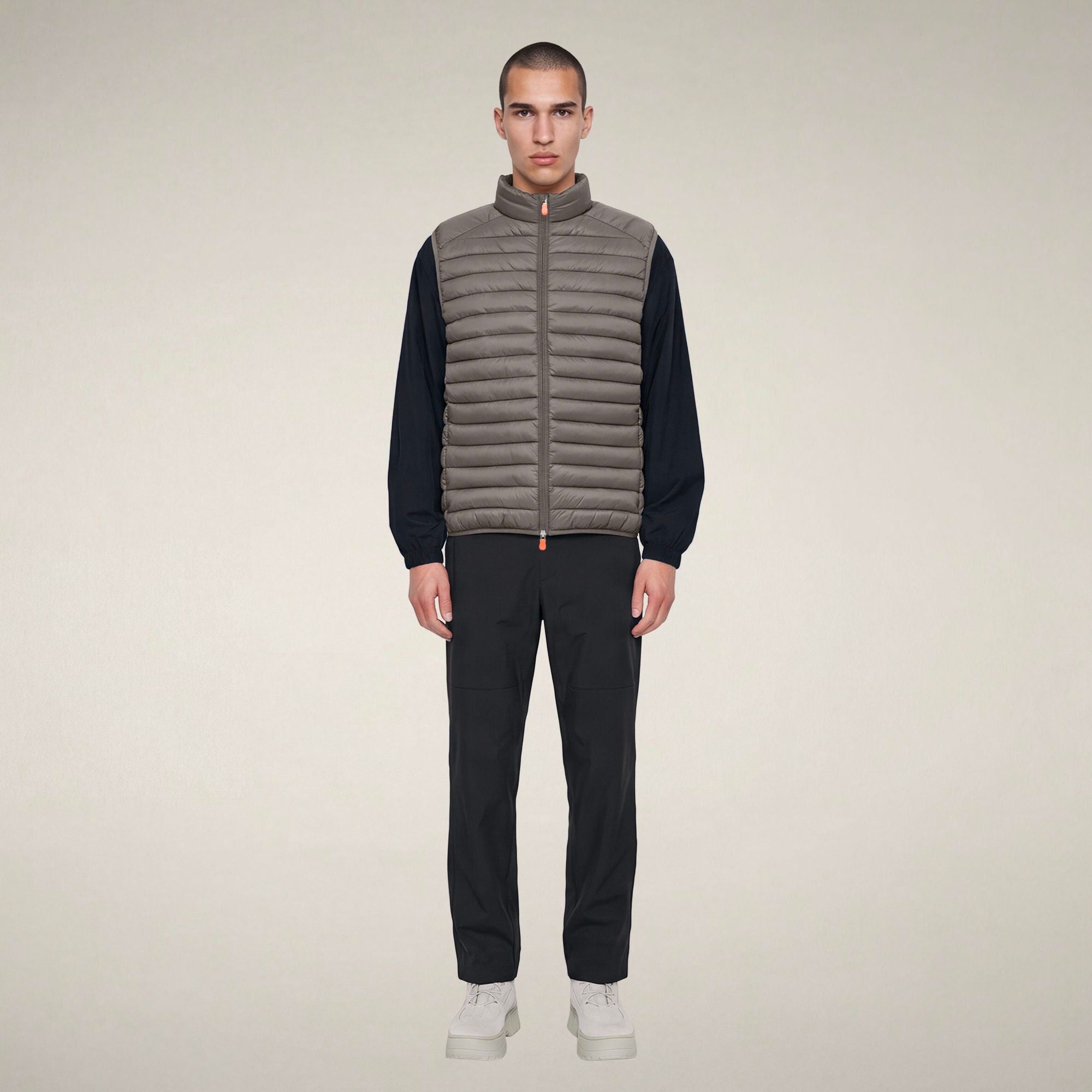 save-the-duck-gilet-homme-adam-gris-canon-de-fusil image 1