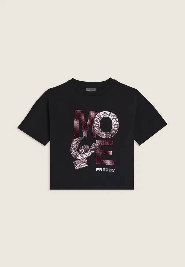 t-shirt-junior-freddy-cropped-move-strass-paillettes image 1