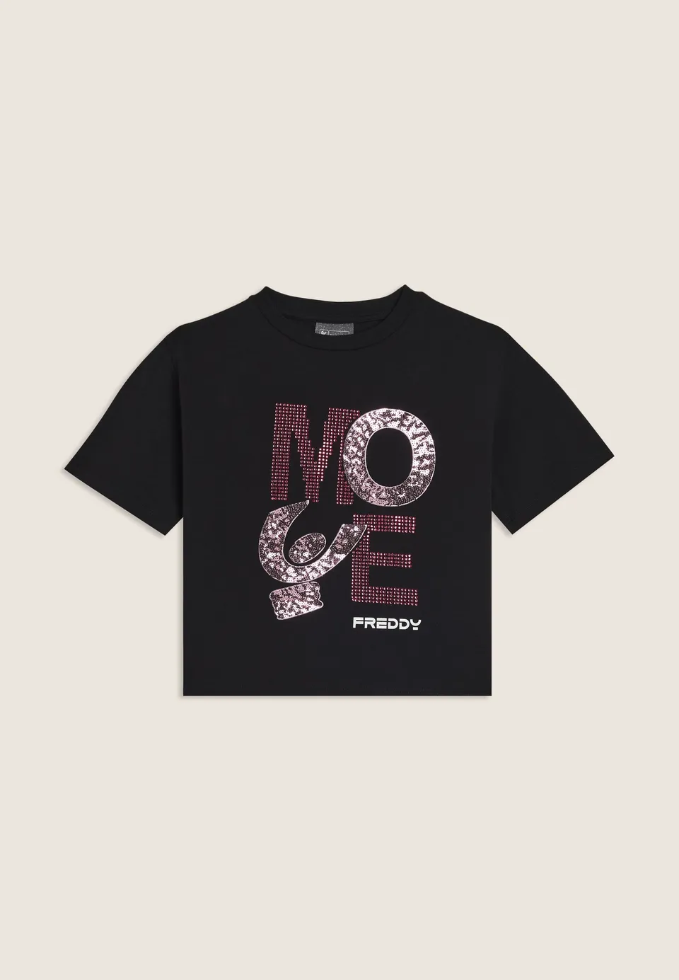 t-shirt-junior-freddy-cropped-move-strass-paillettes image 1