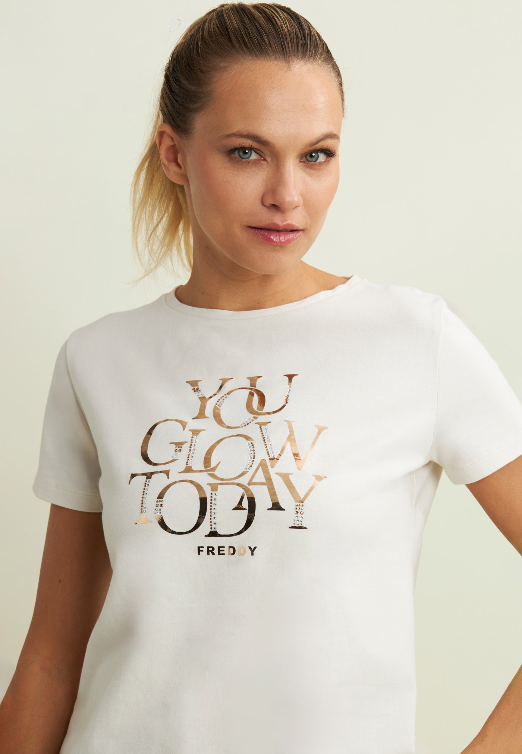 freddy-t-shirt-you-glow-today-strass-dor-s image 3