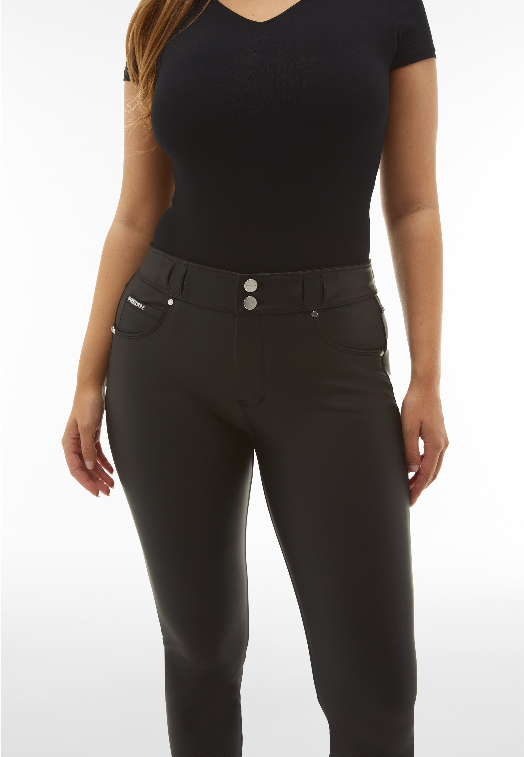 freddy-n-o-w-jean-skinny-taille-moyenne-similicuir-vegan image 1