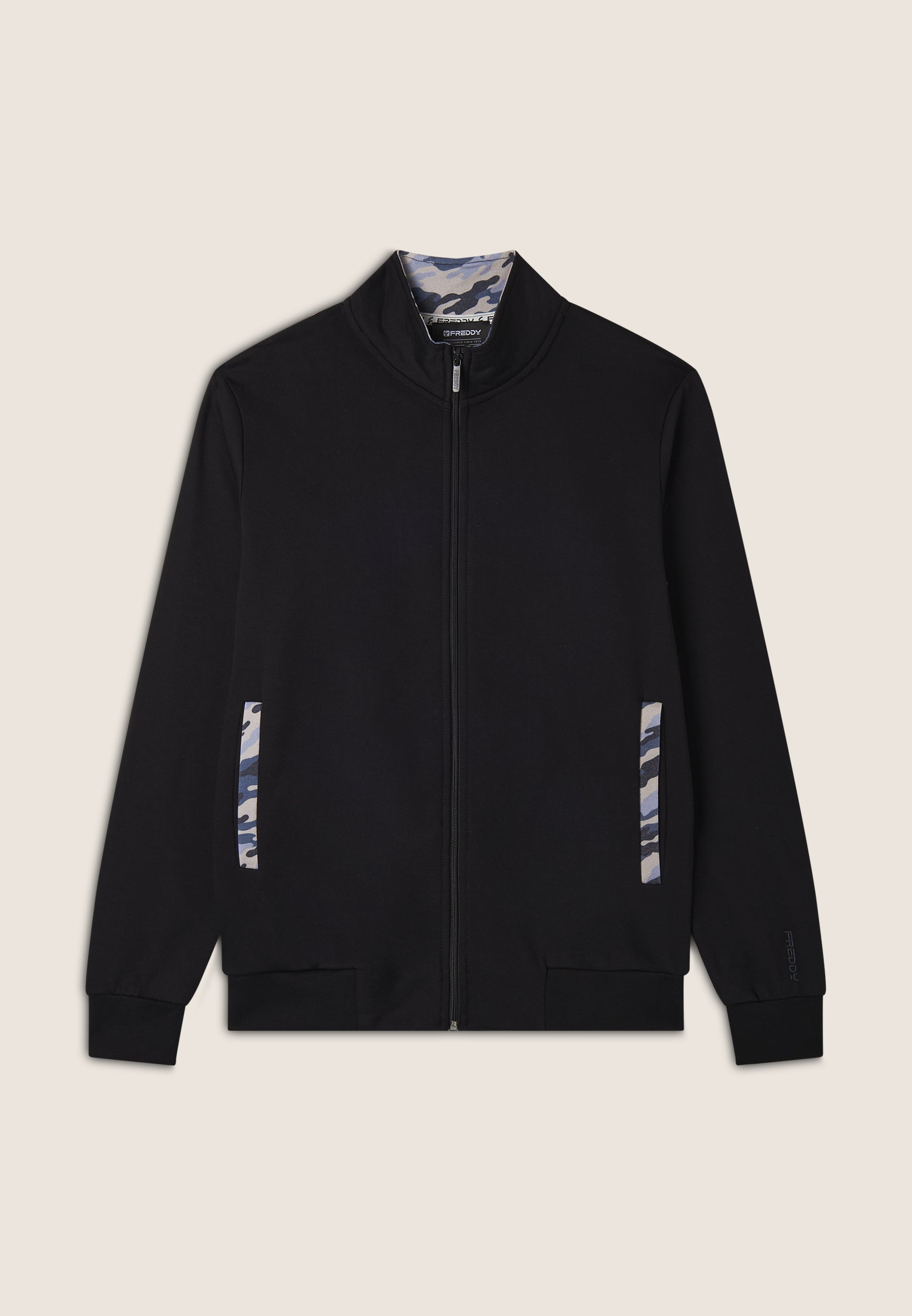freddy-sweat-homme-full-zip-col-haut-d-tails-camouflage image 1