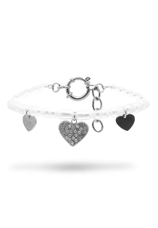 freddy-bracciale-bracelet-cha-ne-c-urs-perles-acier-argent image 1
