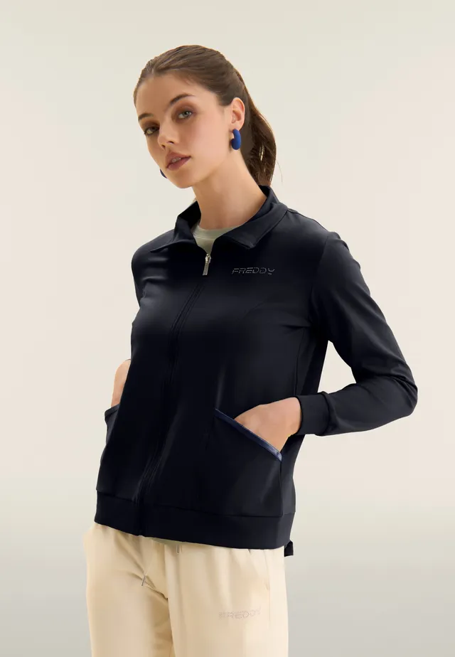 freddy-sweat-zipp-col-haut-jersey-stretch-femme image 1