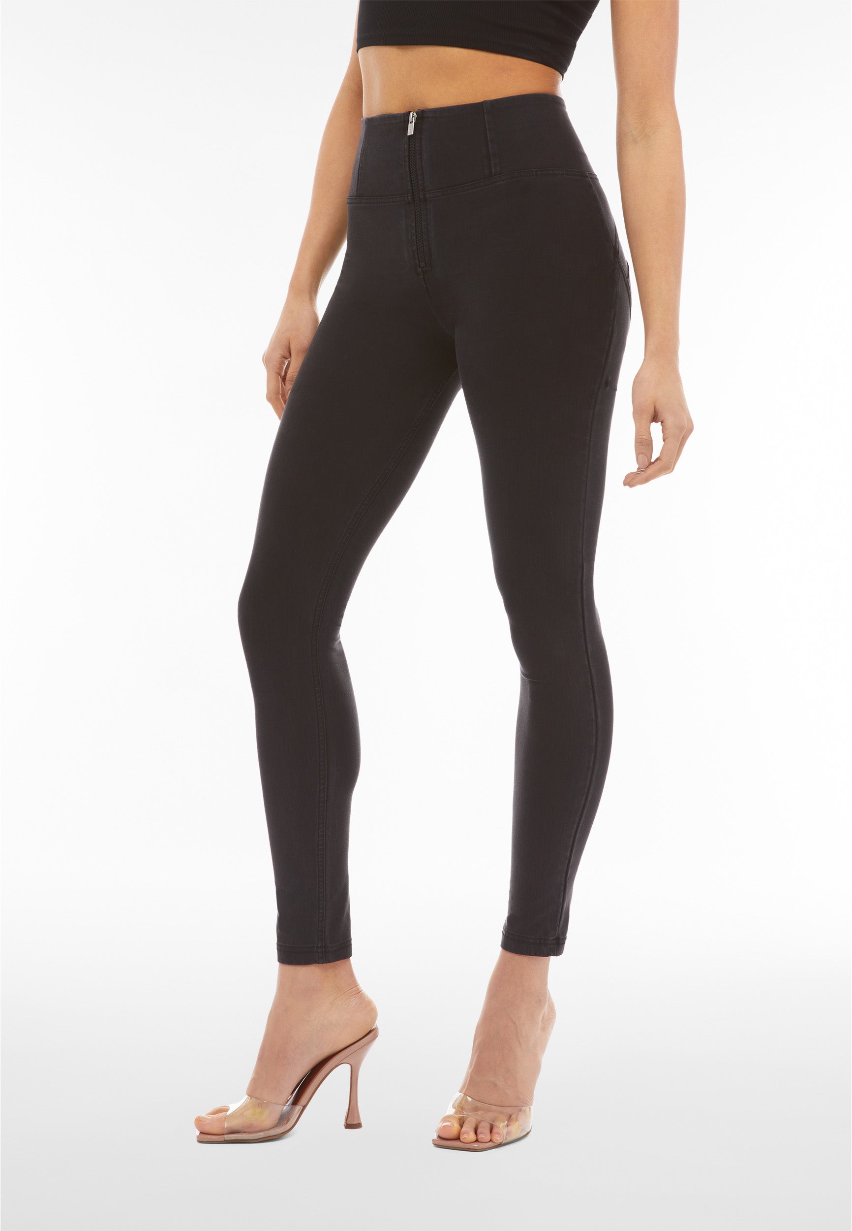 freddy-wr-up-pantalon-push-up-taille-haute-effet-denim-sombre image 1