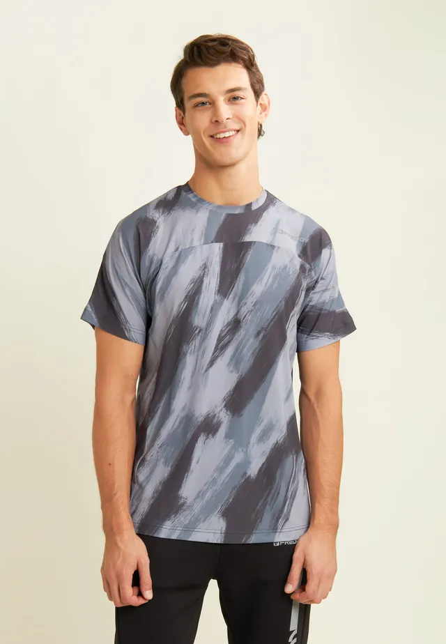 freddy-t-shirt-homme-brush-tech-slim-imprim-pennellata image 1