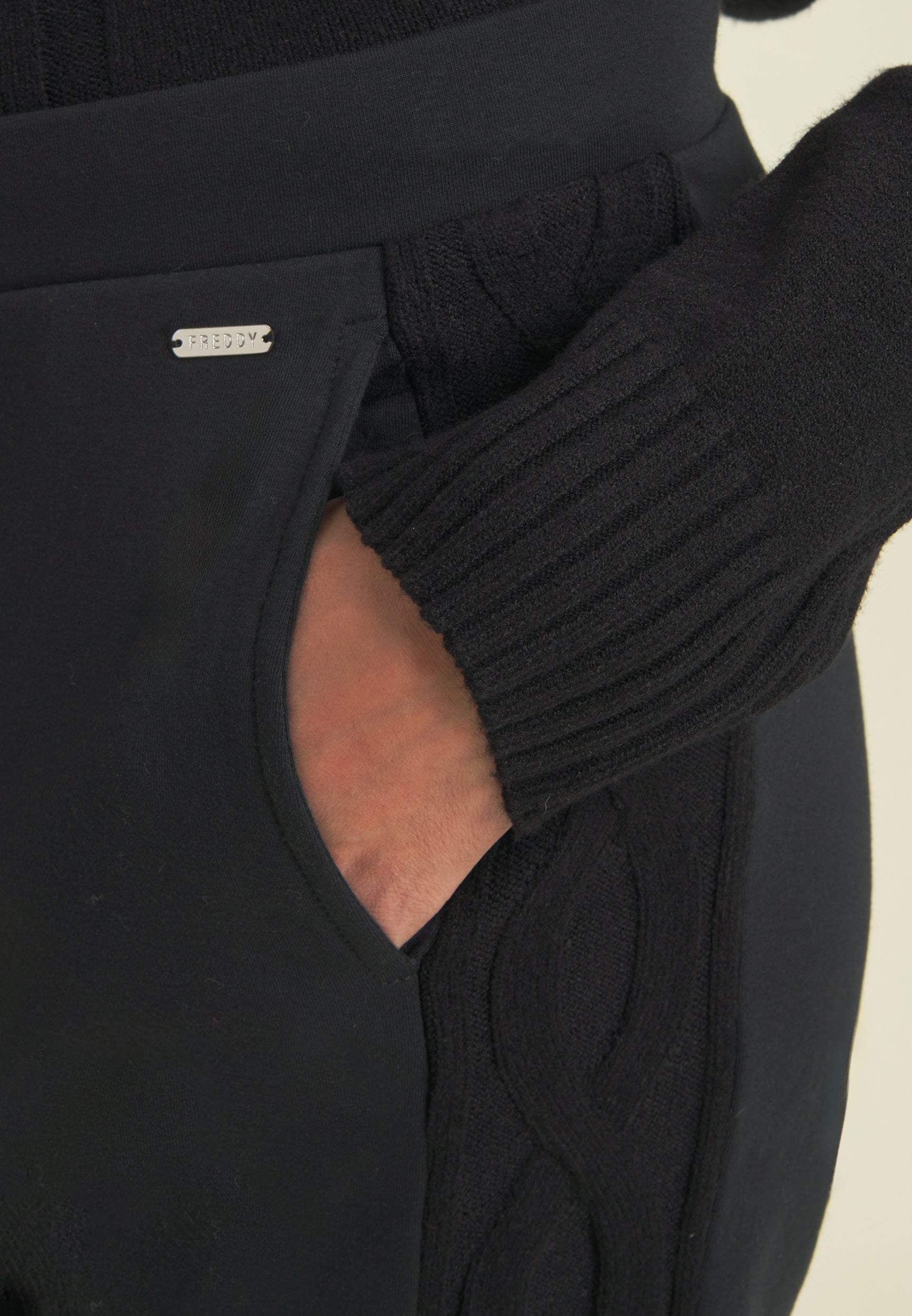 freddy-pantalon-jogging-femme-modal-polaire-bande-tress-e image 4