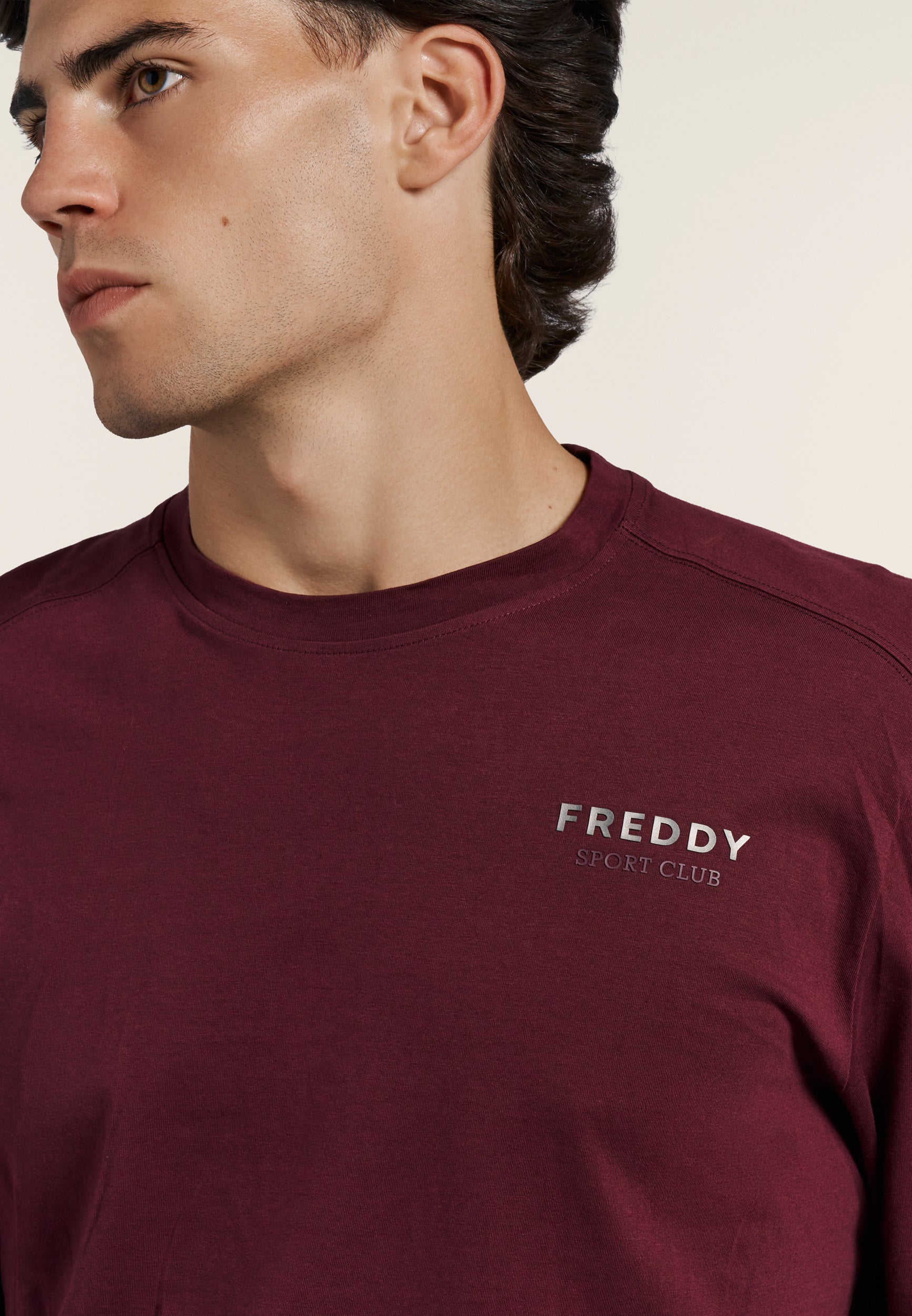 freddy-t-shirt-manches-longues-homme-regular-coton-sport-club image 4
