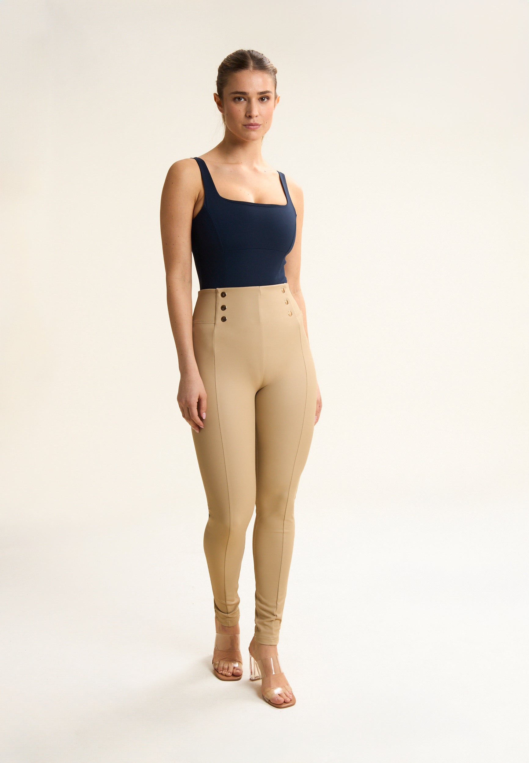 freddy-wr-up-pantalon-similpelle-taille-haute-boutons-dor-s image 2