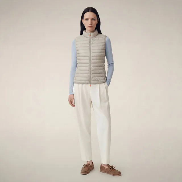 save-the-duck-charlotte-gilet-femme-beige-clair image 1