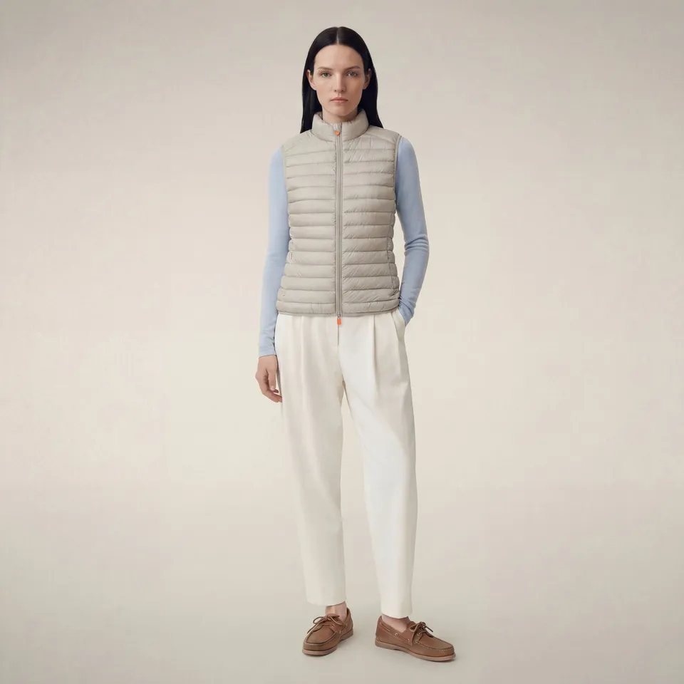 save-the-duck-charlotte-gilet-femme-beige-clair image 1