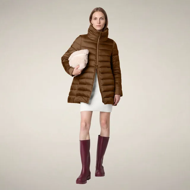 save-the-duck-lydia-piumino-long-femme-marron-noisette image 1