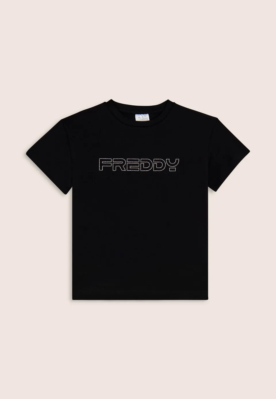 freddy-t-shirt-fille-jersey-stretch-logo-strass image 1