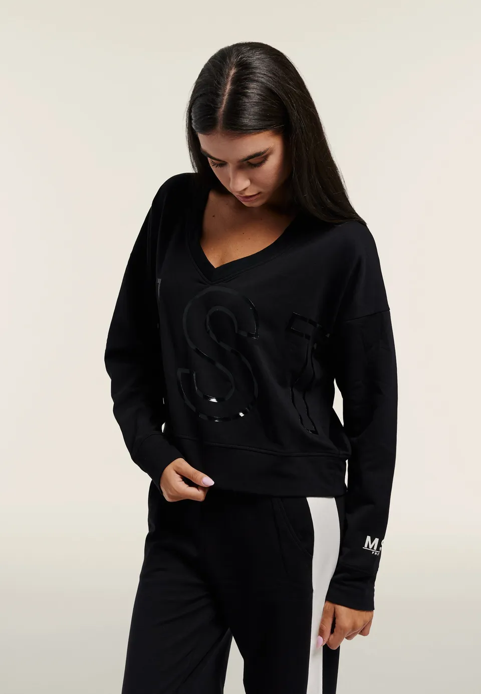 freddy-wr-up-sweat-cropped-col-v-maxi-logo-femme image 1