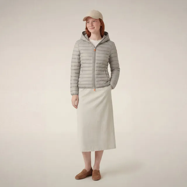 save-the-duck-daisy-doudoune-femme-capuche-beige-clair image 1