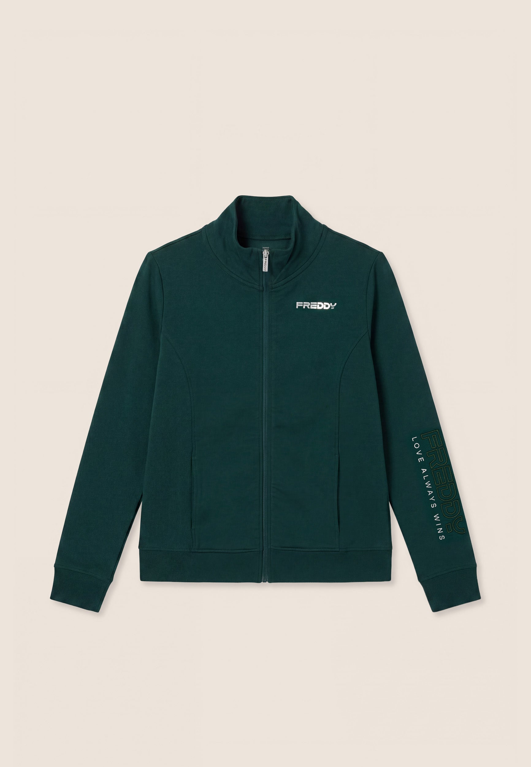 freddy-sweat-zipp-col-haut-logo-brod-manche image 1