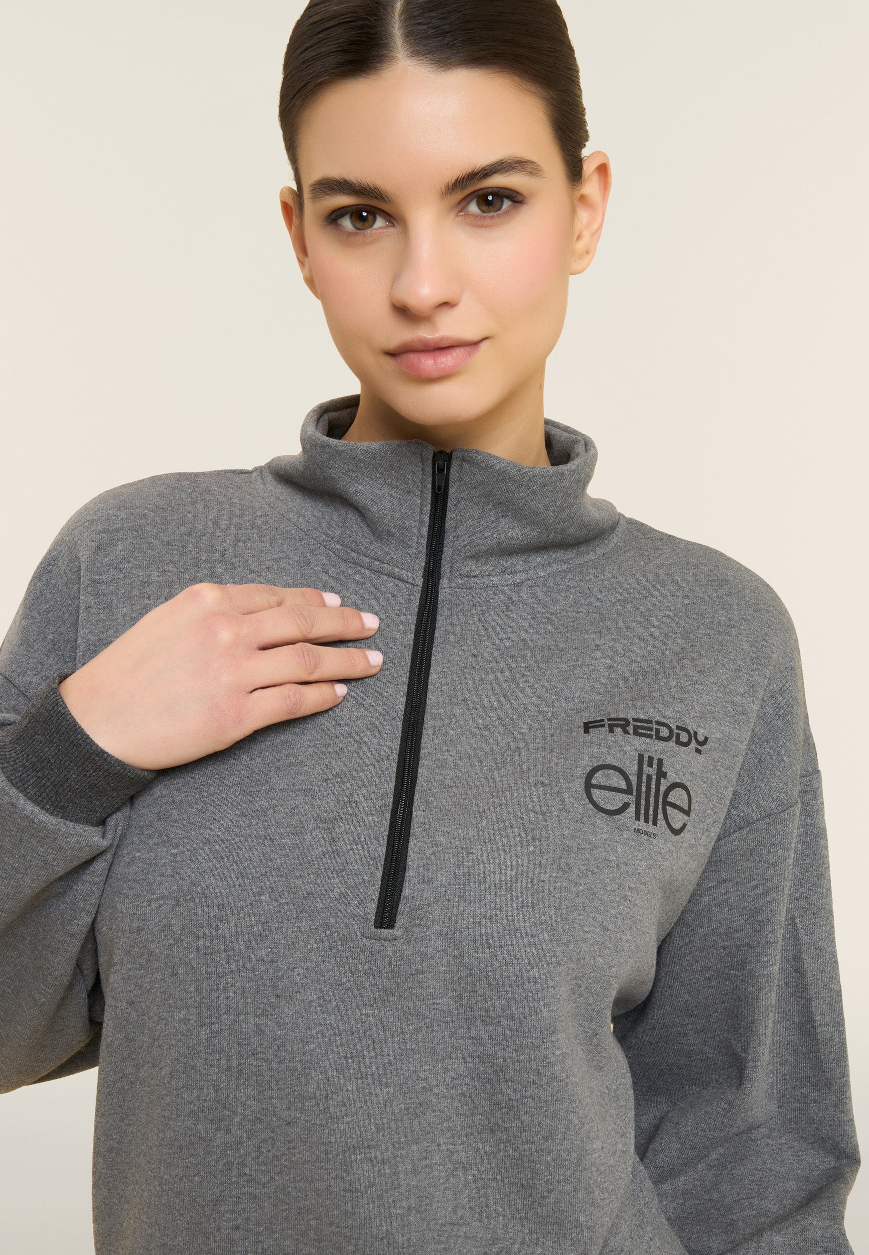freddy-x-elite-sweat-femme-comfort-m-lange-demi-zip image 4