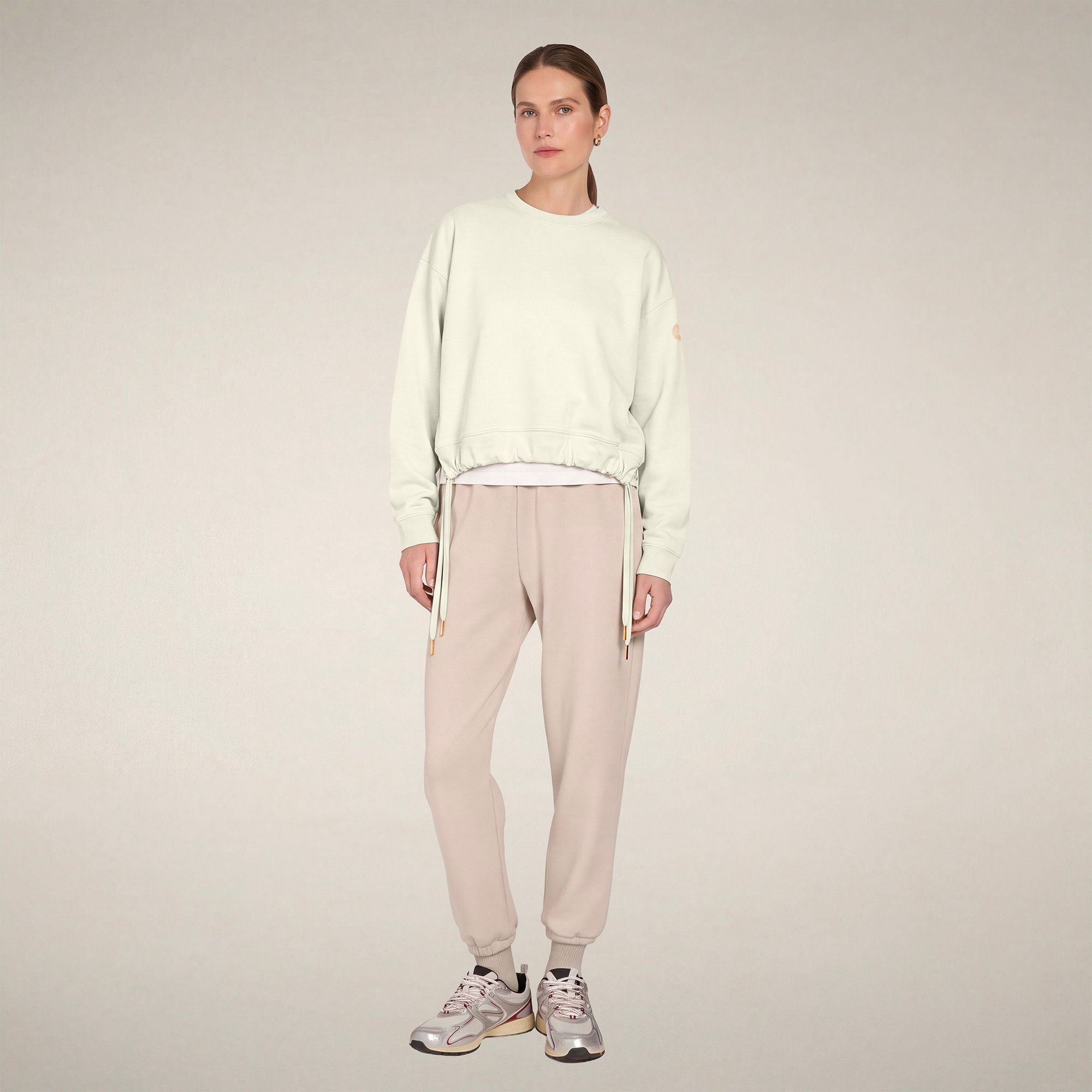 save-the-duck-akemi-sweat-col-rond-femme-blanc-nuage image 1