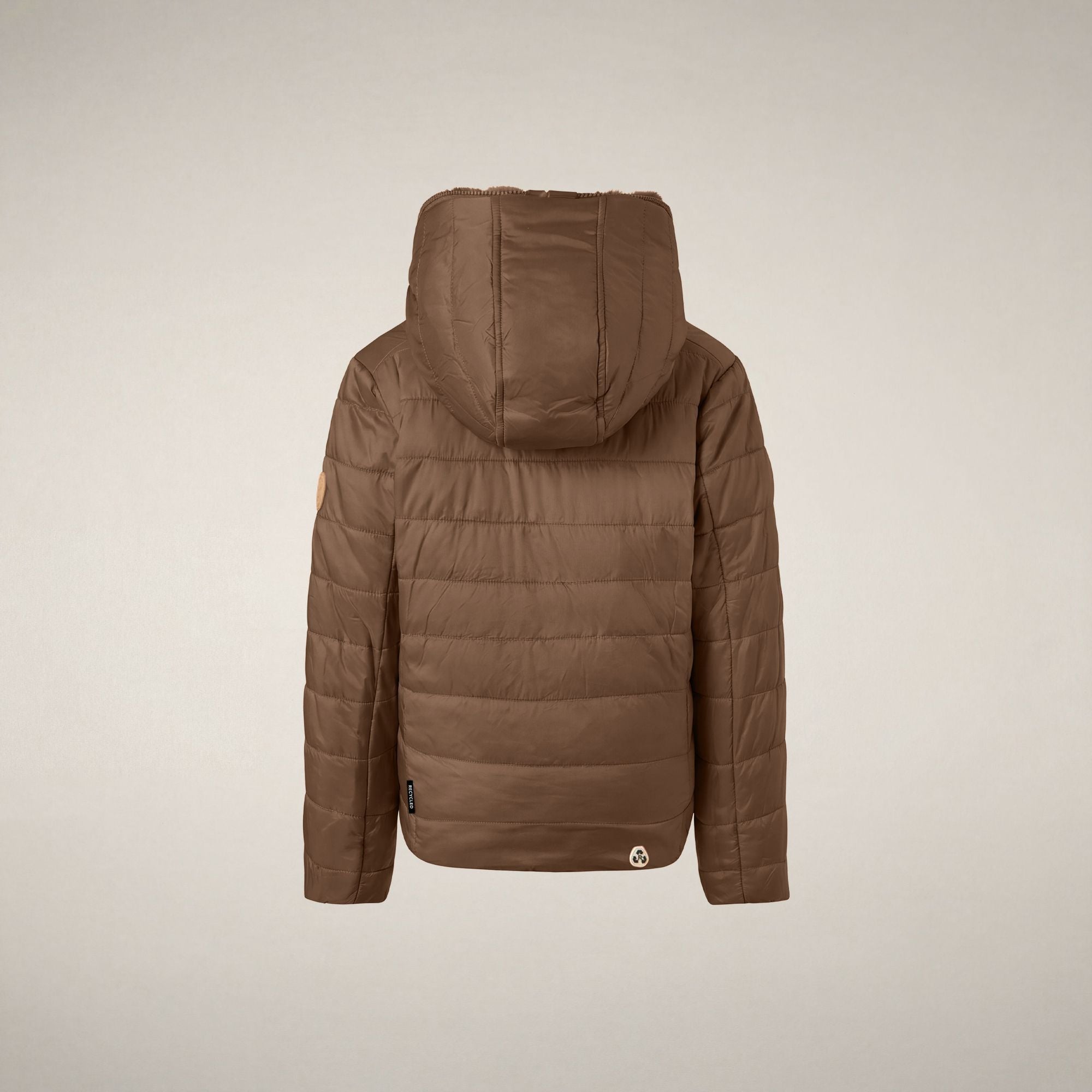 save-the-duck-chloe-veste-r-versible-fille-marron-noisette-fourrure image 5