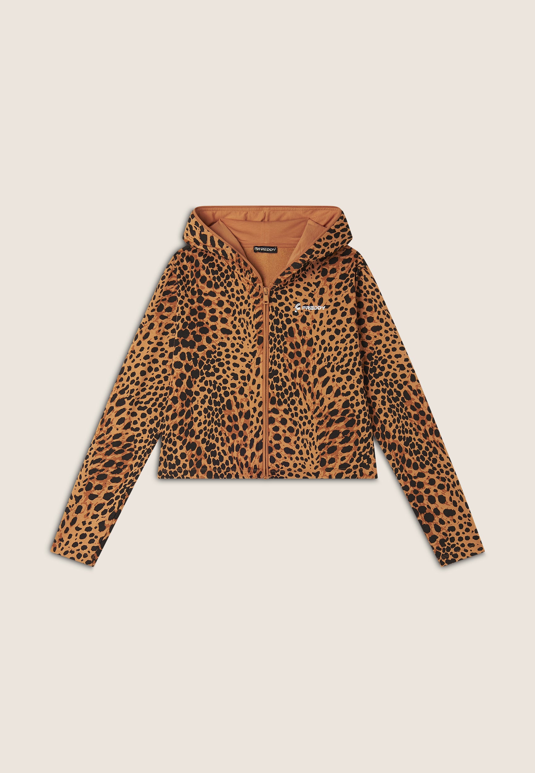 freddy-sweat-cropped-zipp-capuche-animalier image 6