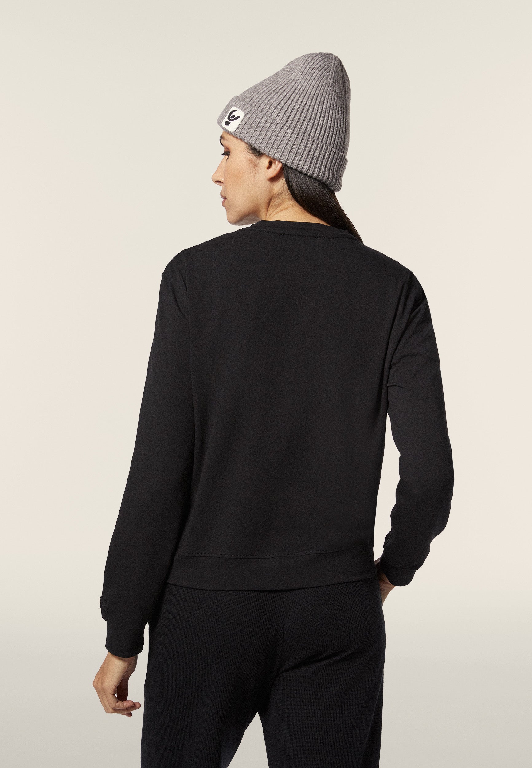 freddy-sweat-femme-col-rond-oversize-jersey-waffle image 3