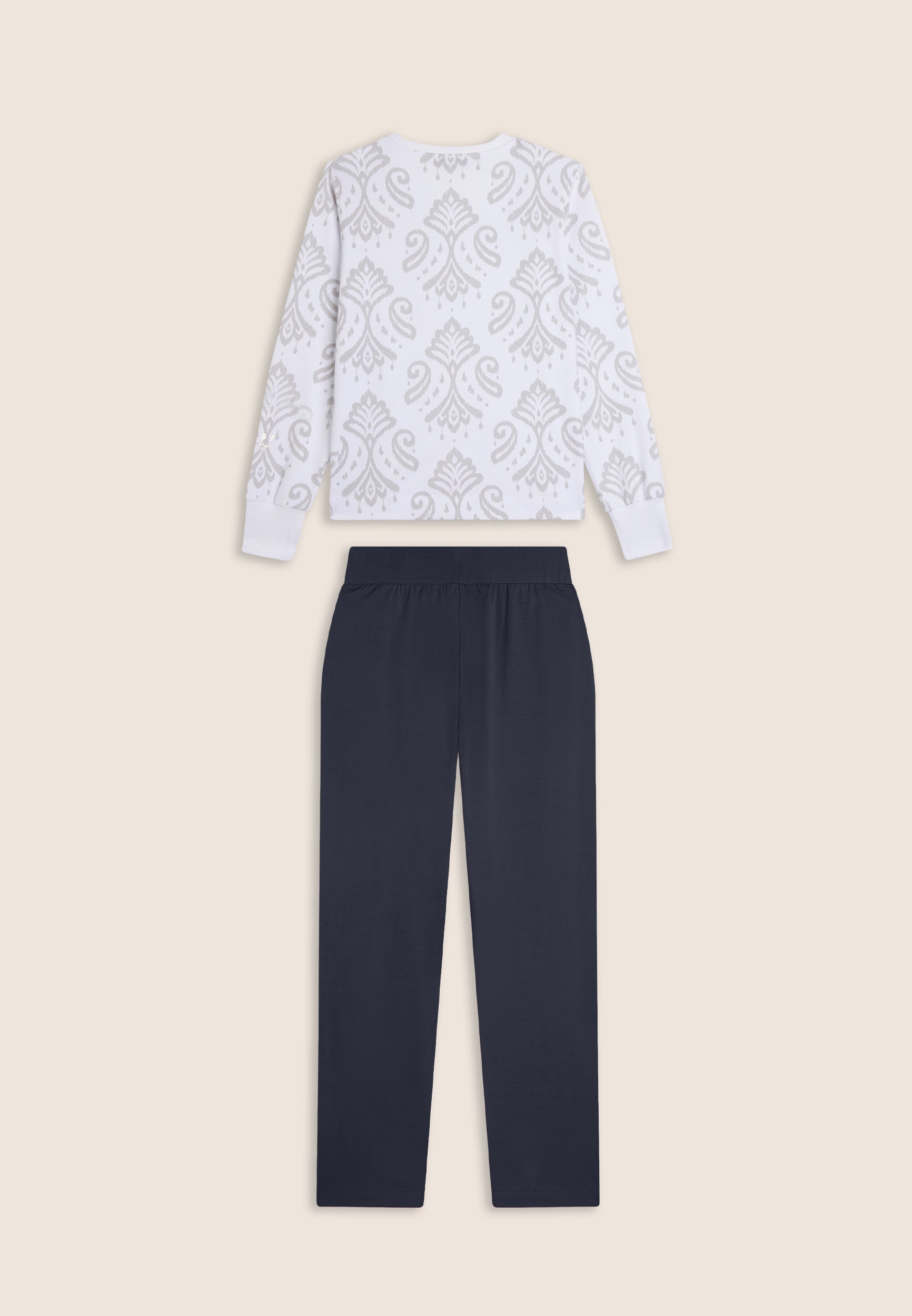 freddy-ensemble-femme-sweat-col-rond-pantalon-jersey-fleuri image 7