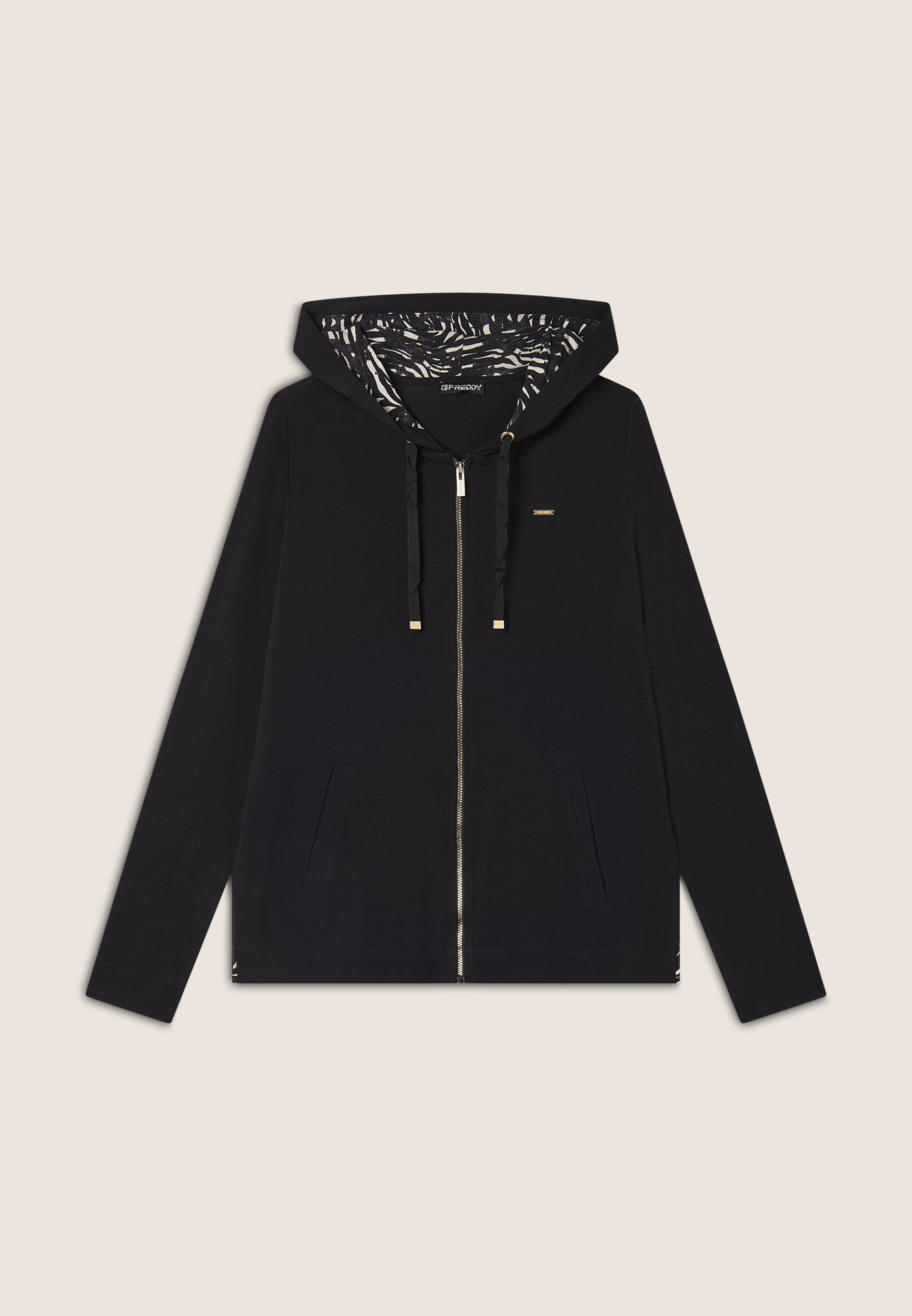 freddy-sweat-femme-capuche-zip-animalier image 5