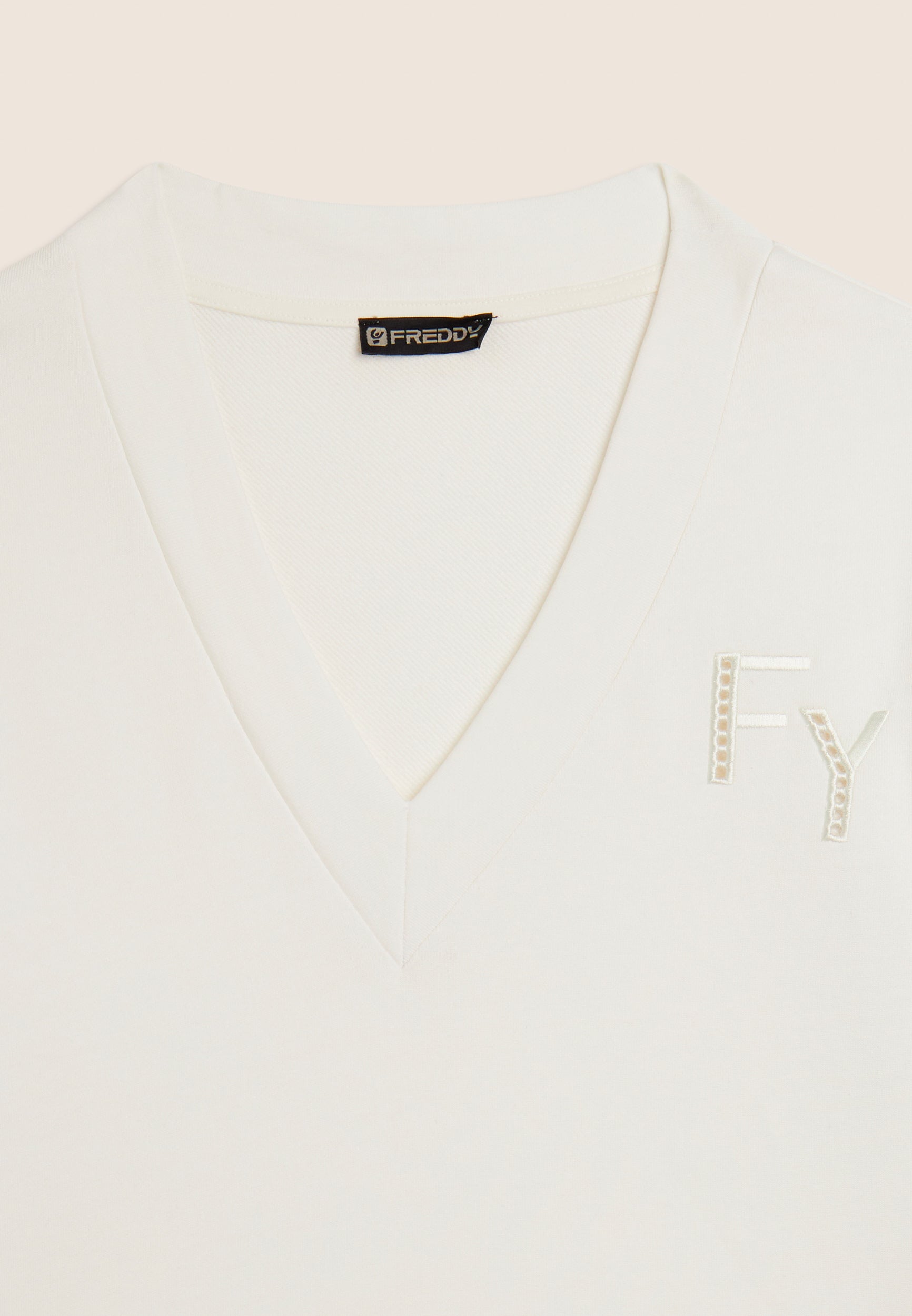 freddy-sweat-col-v-femme-french-terry-broderie-fy image 7