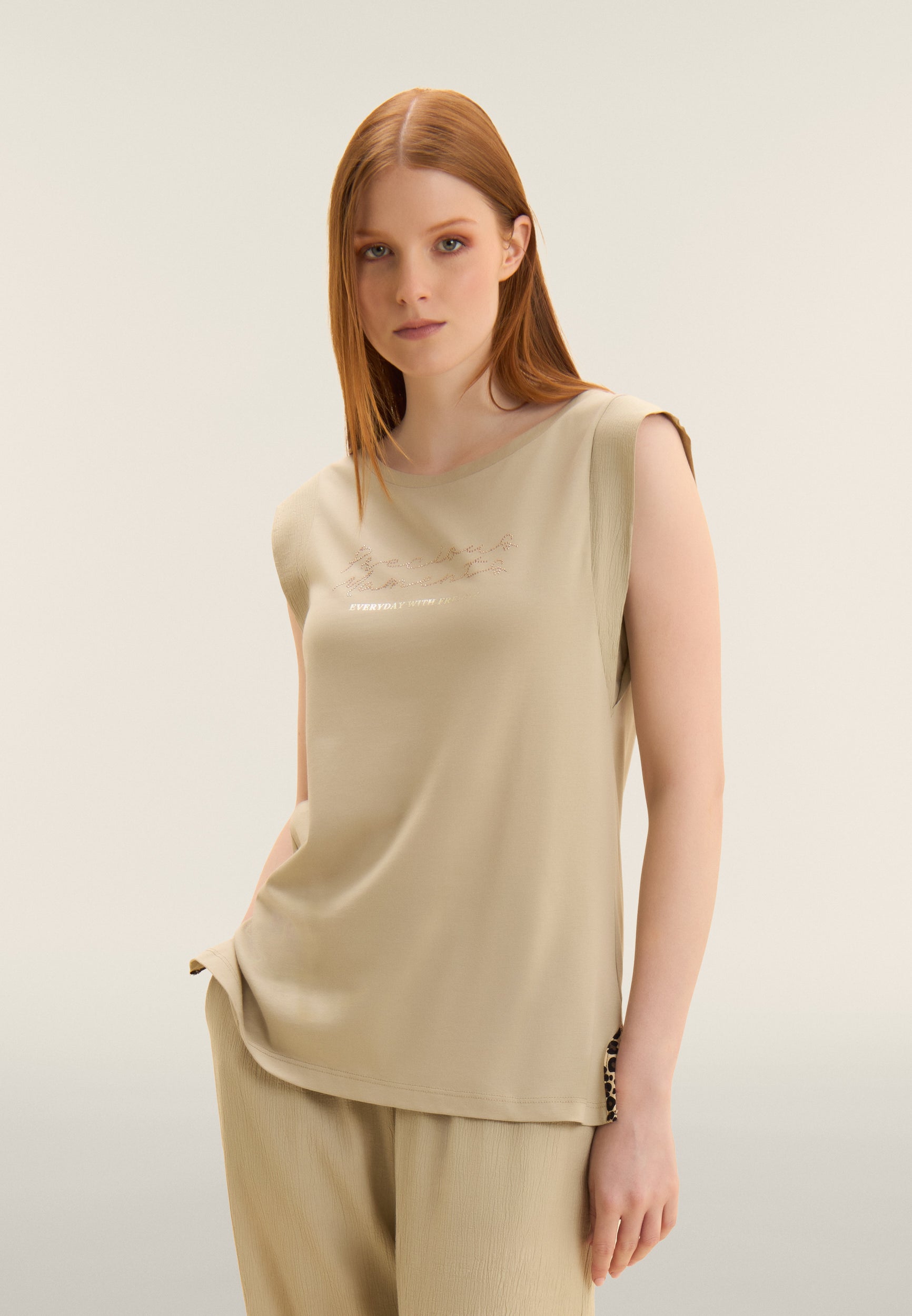 freddy-t-shirt-regular-coton-modal-manches-crinkle-precious-moments image 1