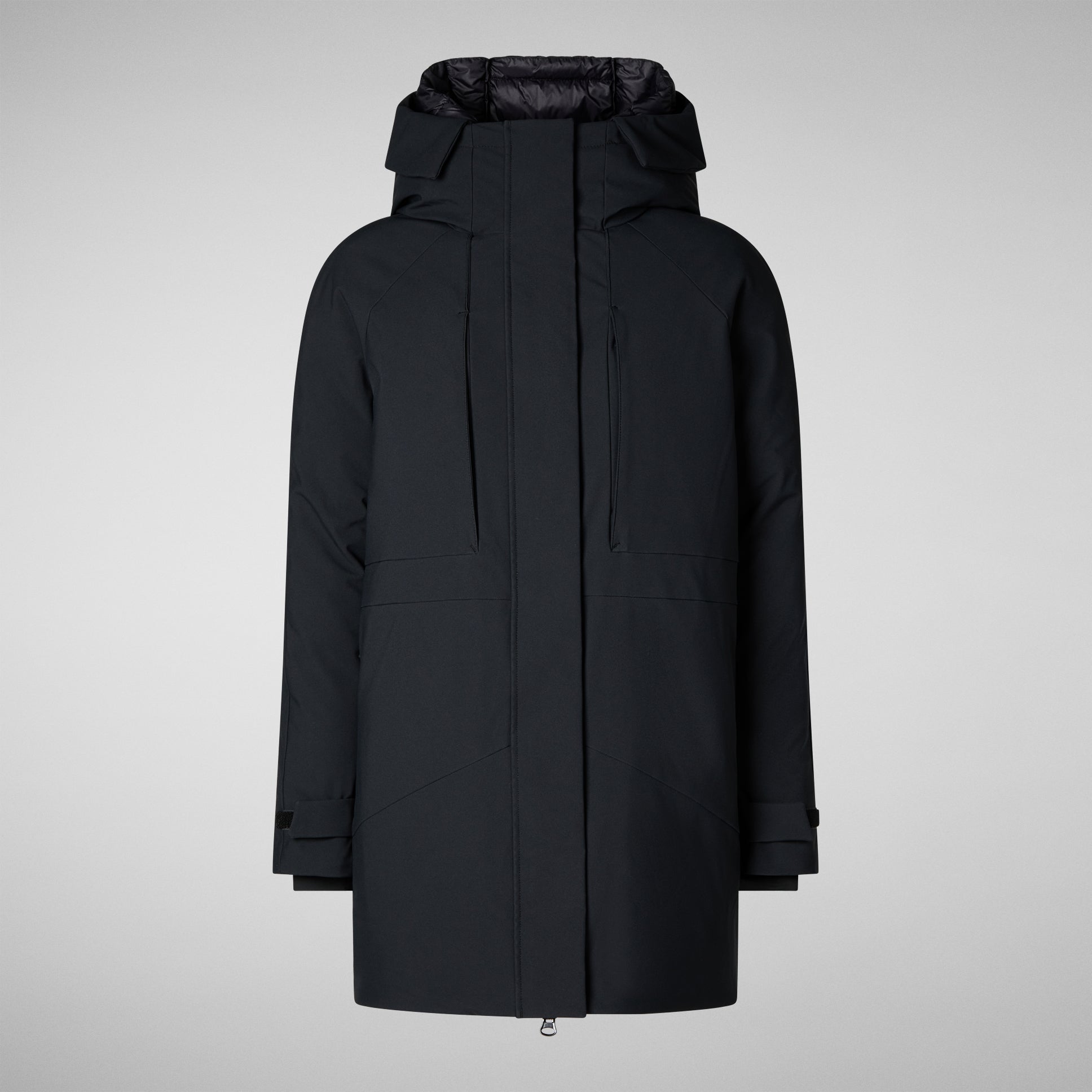 save-the-duck-gena-parka-longue-femme-capuche-noir image 5