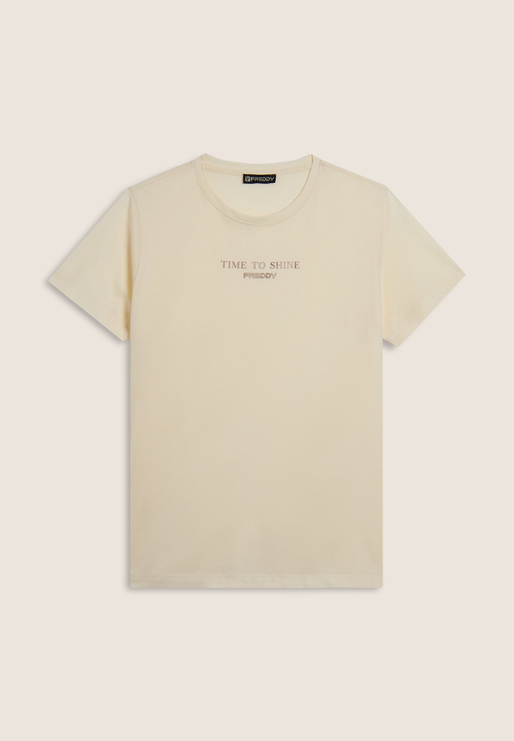 freddy-t-shirt-femme-comfort-avec-imprim-dor-time-to-shine image 4