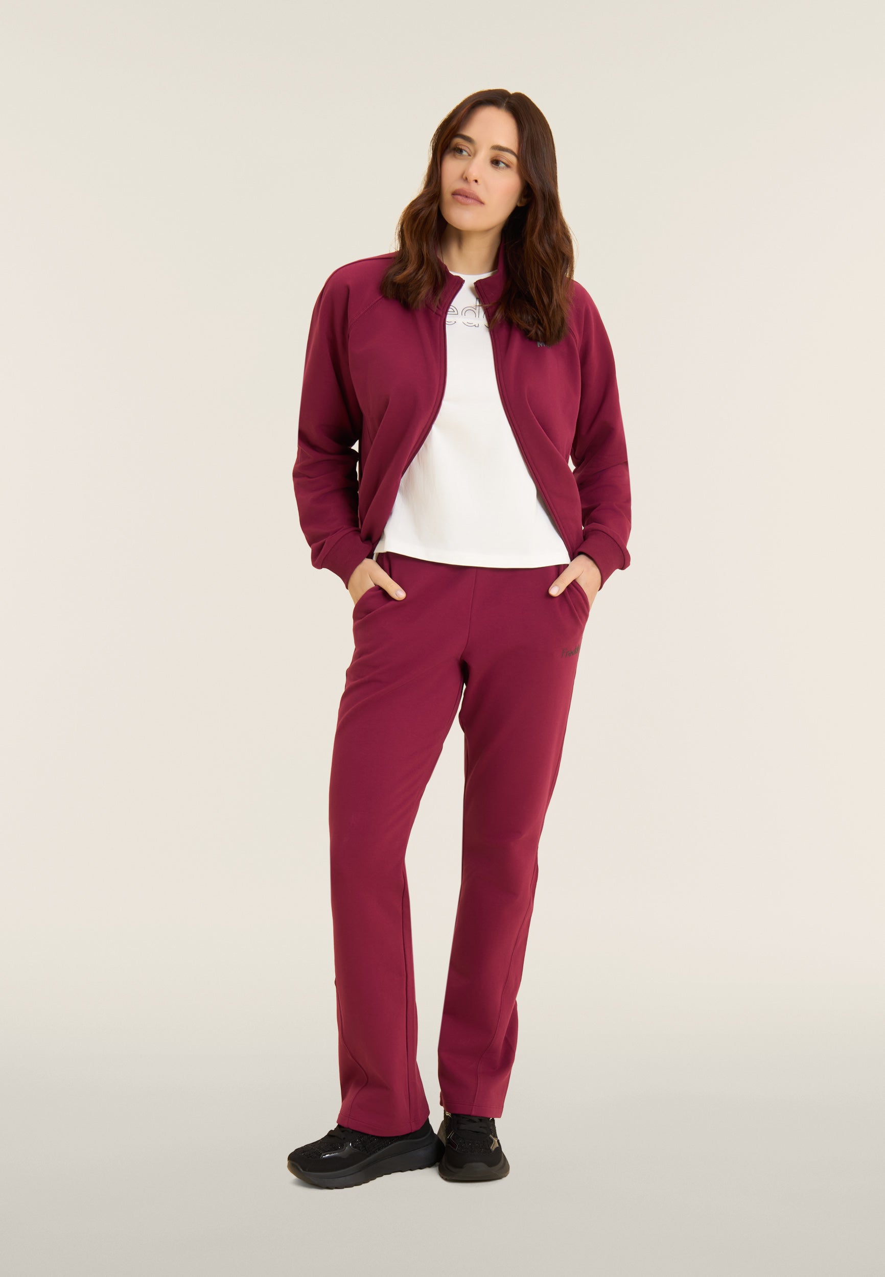 freddy-felpa-boxy-sweat-zipp-crop-femme-col-montant image 2