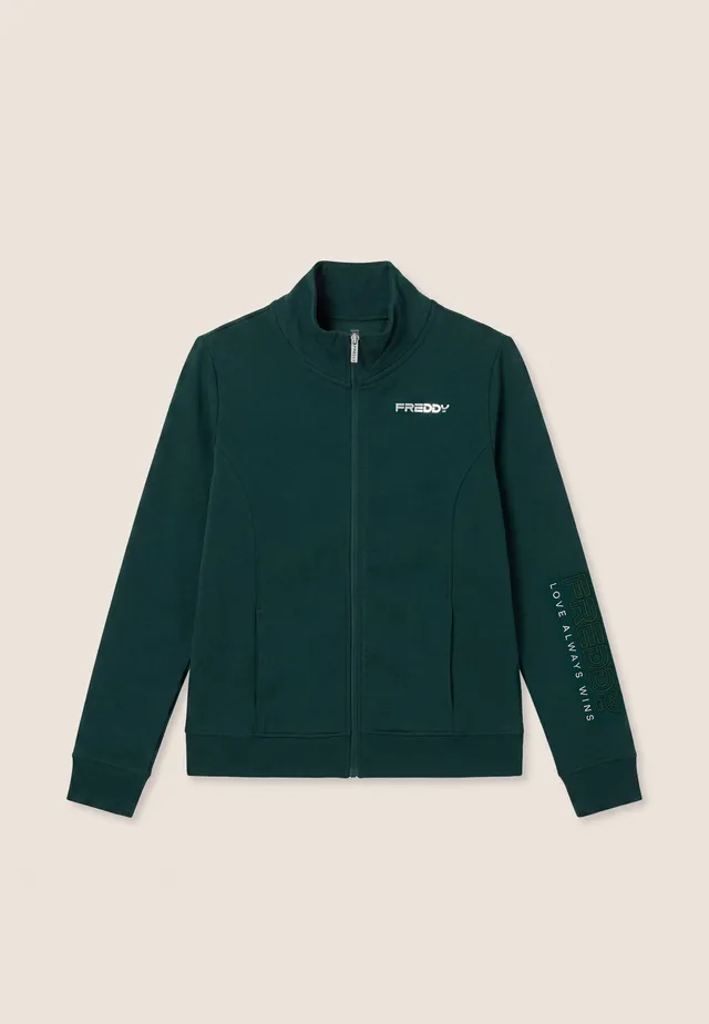 freddy-sweat-zipp-col-haut-logo-brod-manche image 1