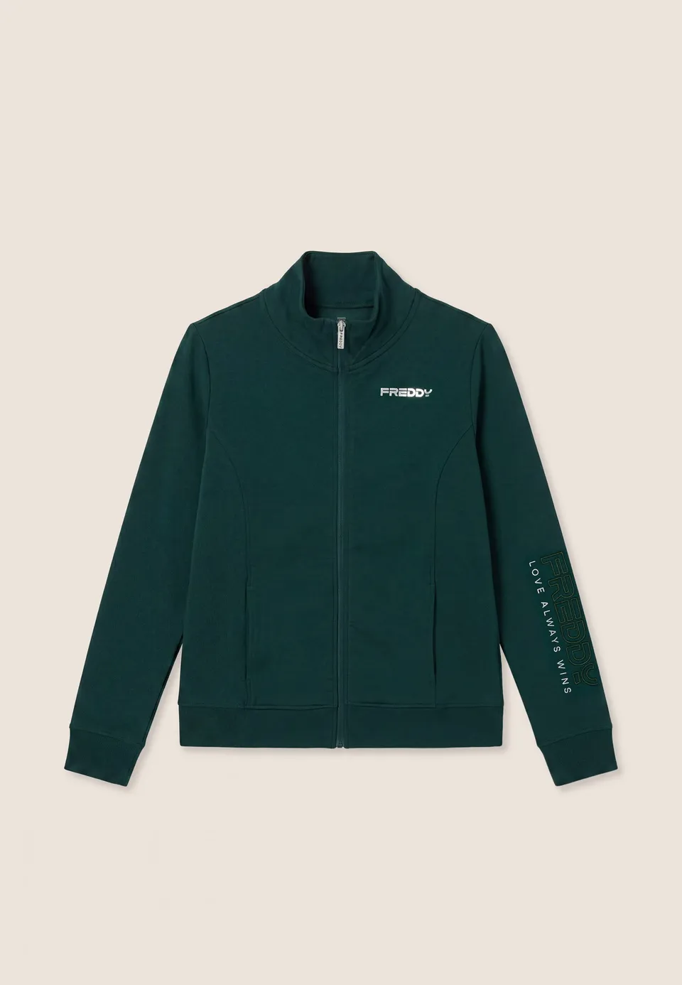 freddy-sweat-zipp-col-haut-logo-brod-manche image 1