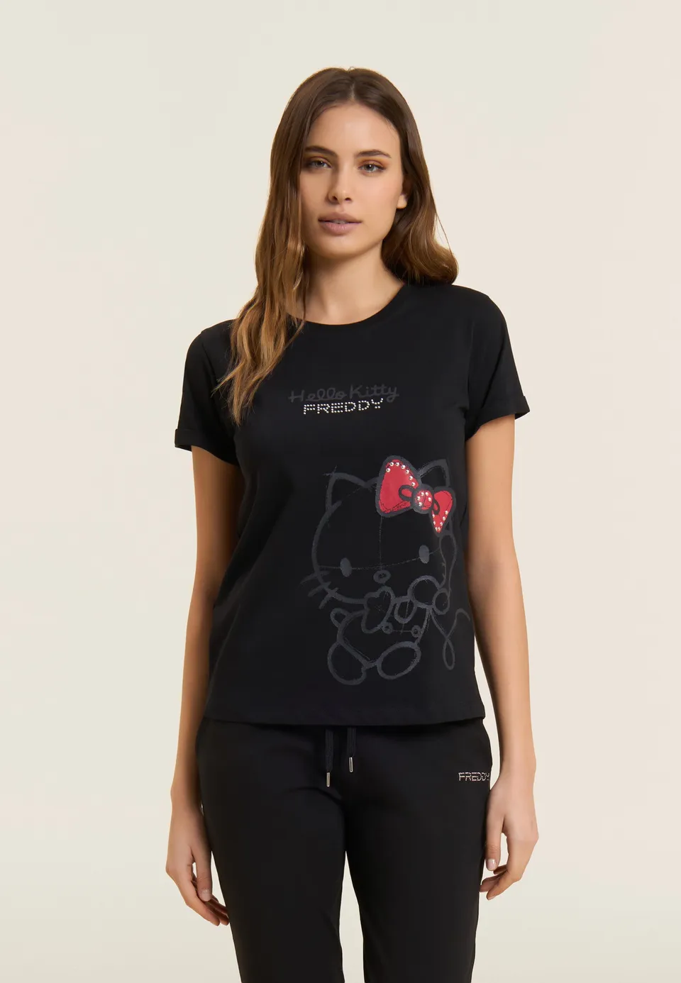 freddy-t-shirt-hello-kitty-ton-sur-ton-logo-clout image 1