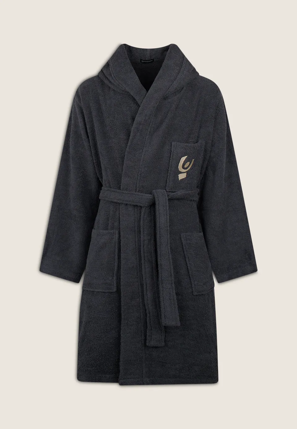 freddy-peignoir-gris-ponge-logo-brod-poches image 1
